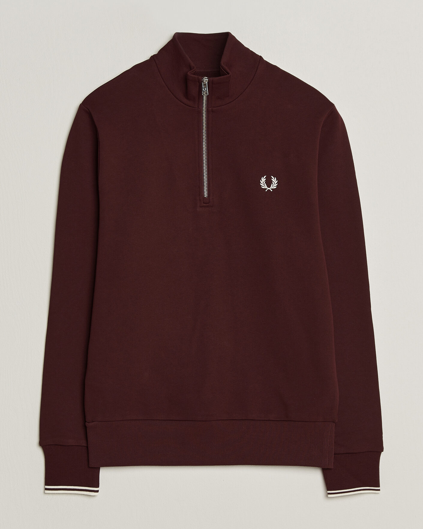 Mies | Puserot | Fred Perry | Half Zip Sweatshirt Oxblood