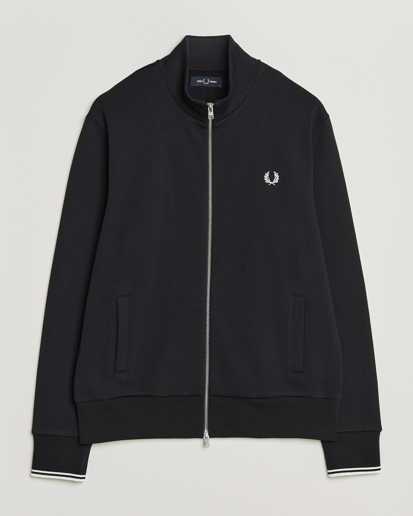Mies | Puserot | Fred Perry | Full Zip Sweatshirt Black