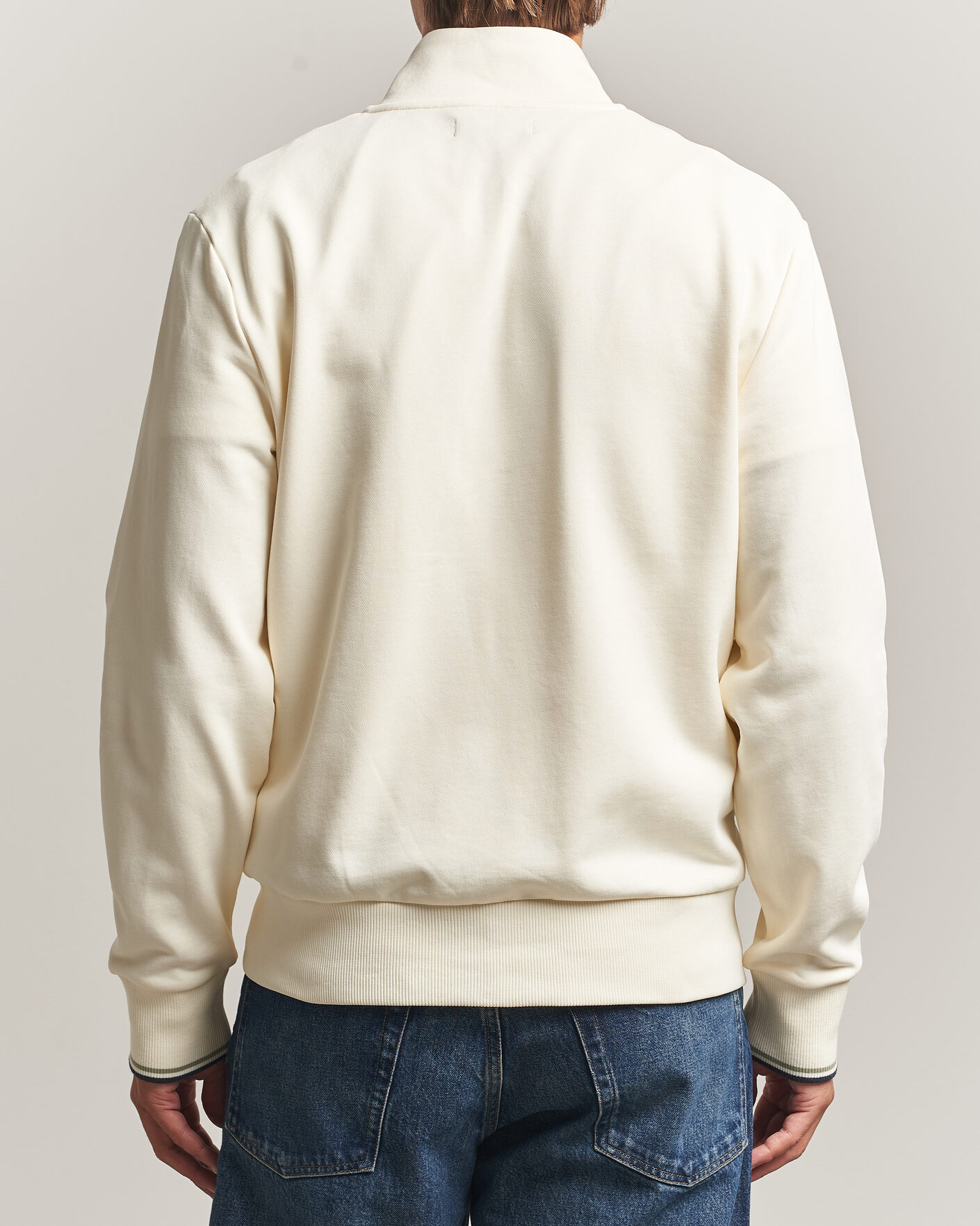 Mies | Puserot | Fred Perry | Full Zip Sweatshirt Ecru
