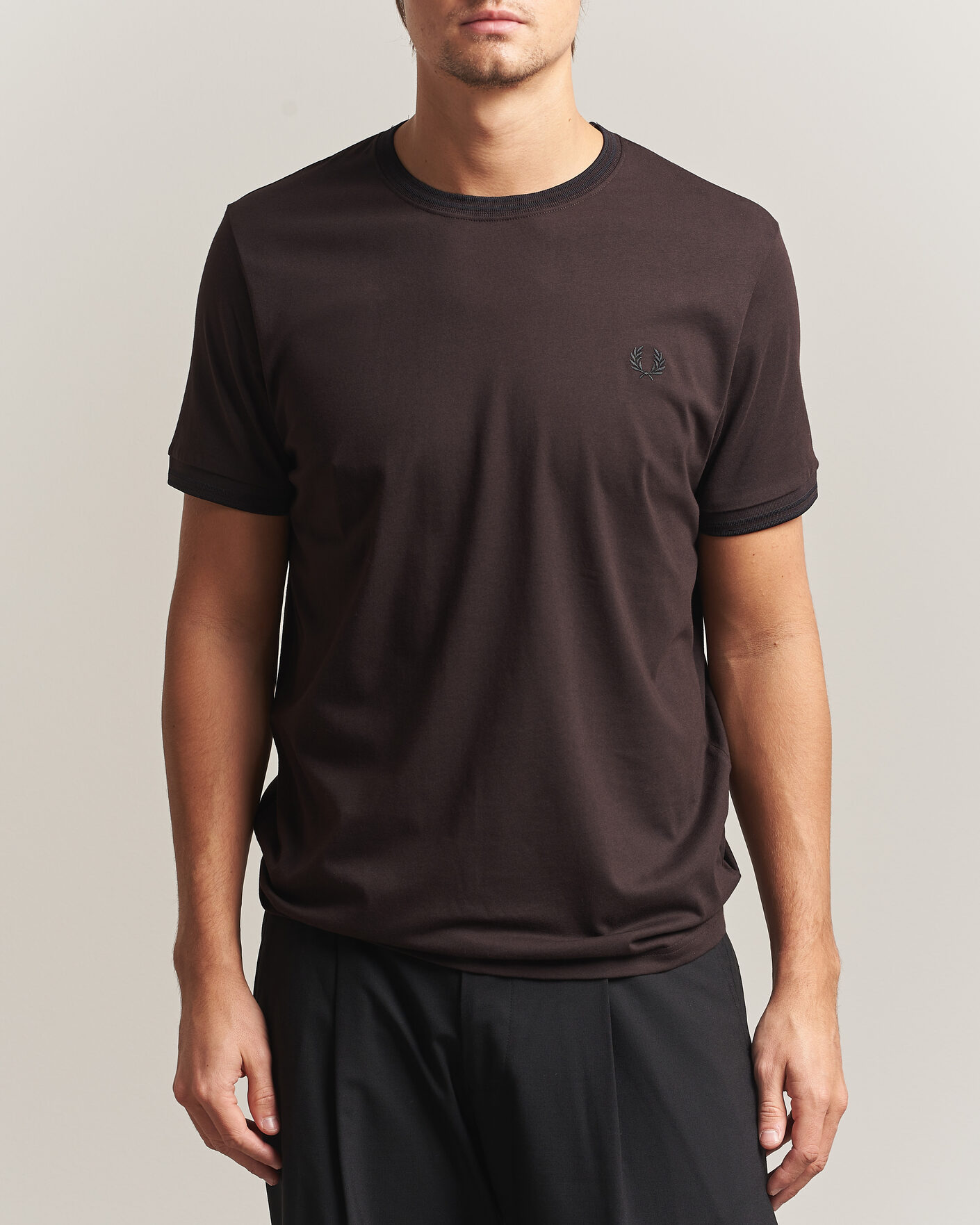 Mies | T-paidat | Fred Perry | Twin Tipped T-Shirt Rich Brown