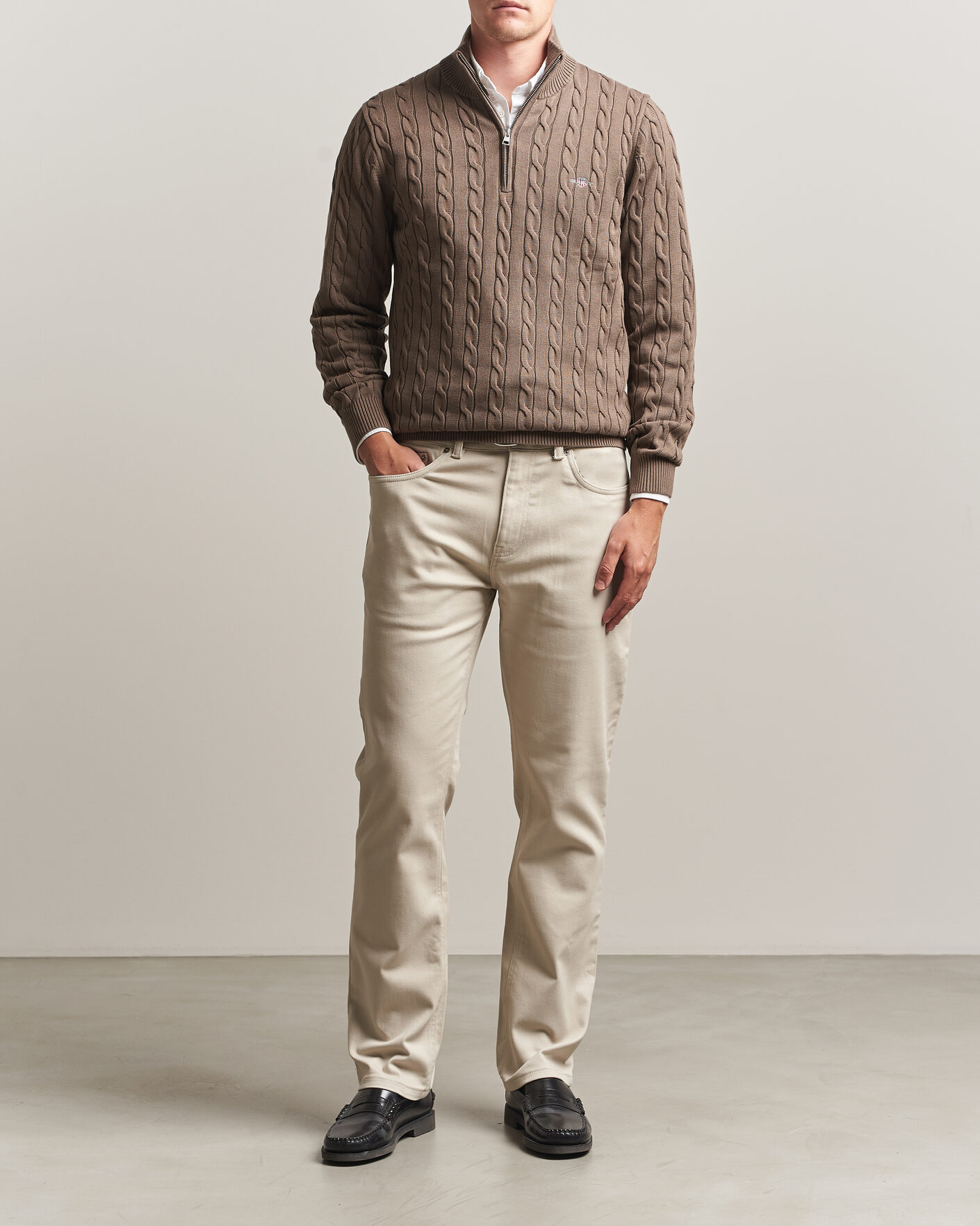 Mies | Housut | Gant | Regular Fit Soft Twill 5-Pocket Pants Clay Beige