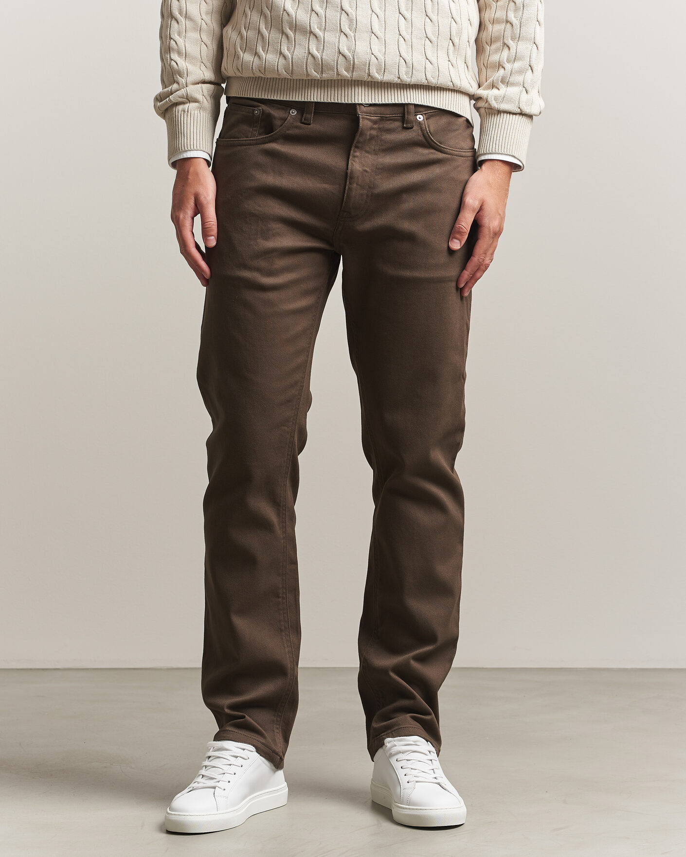 Mies | Housut | Gant | Regular Fit Soft Twill 5-Pocket Pants Shadow Brown