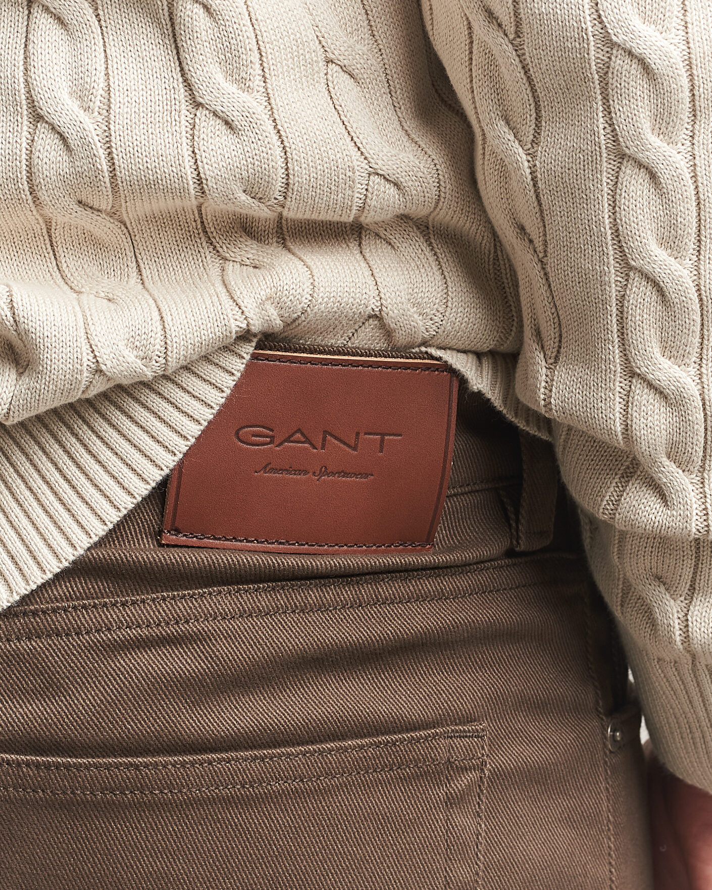 Mies | Housut | Gant | Regular Fit Soft Twill 5-Pocket Pants Shadow Brown