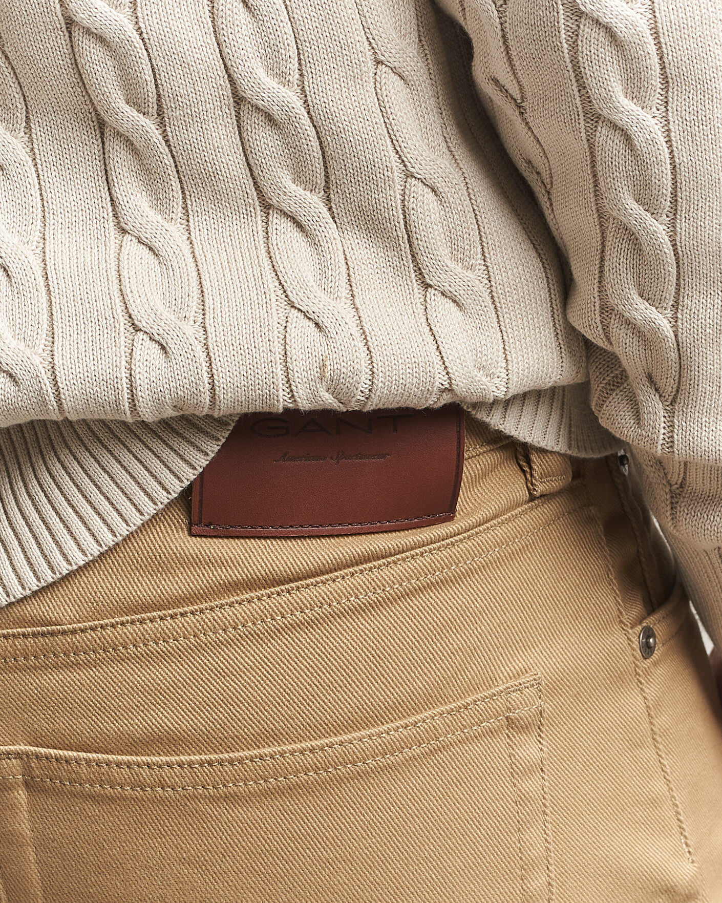 Mies | Housut | Gant | Regular Fit Soft Twill 5-Pocket Pants Light Taupe