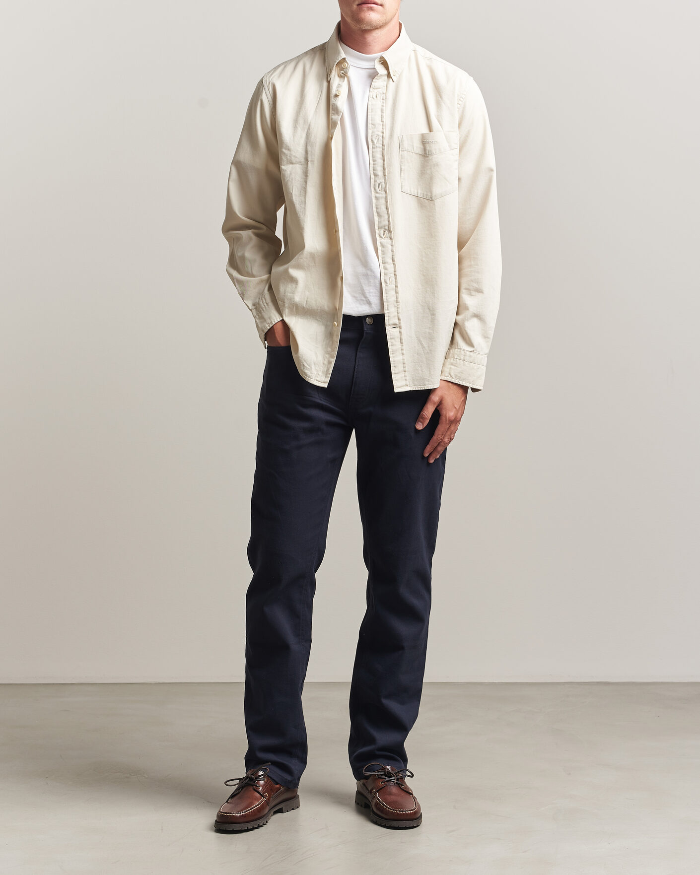 Mies | Housut | Gant | Regular Fit Soft Twill 5-Pocket Pants Evening Blue