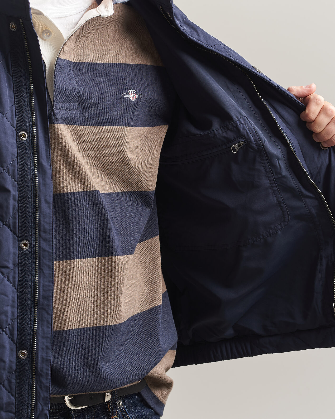 Mies | Takit | Gant | Classic Quilted Jacket Evening Blue