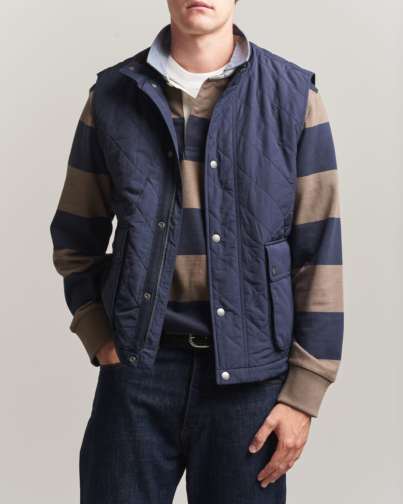 Mies | Ulkoliivit | Gant | Classic Quilted Vest Evening Blue