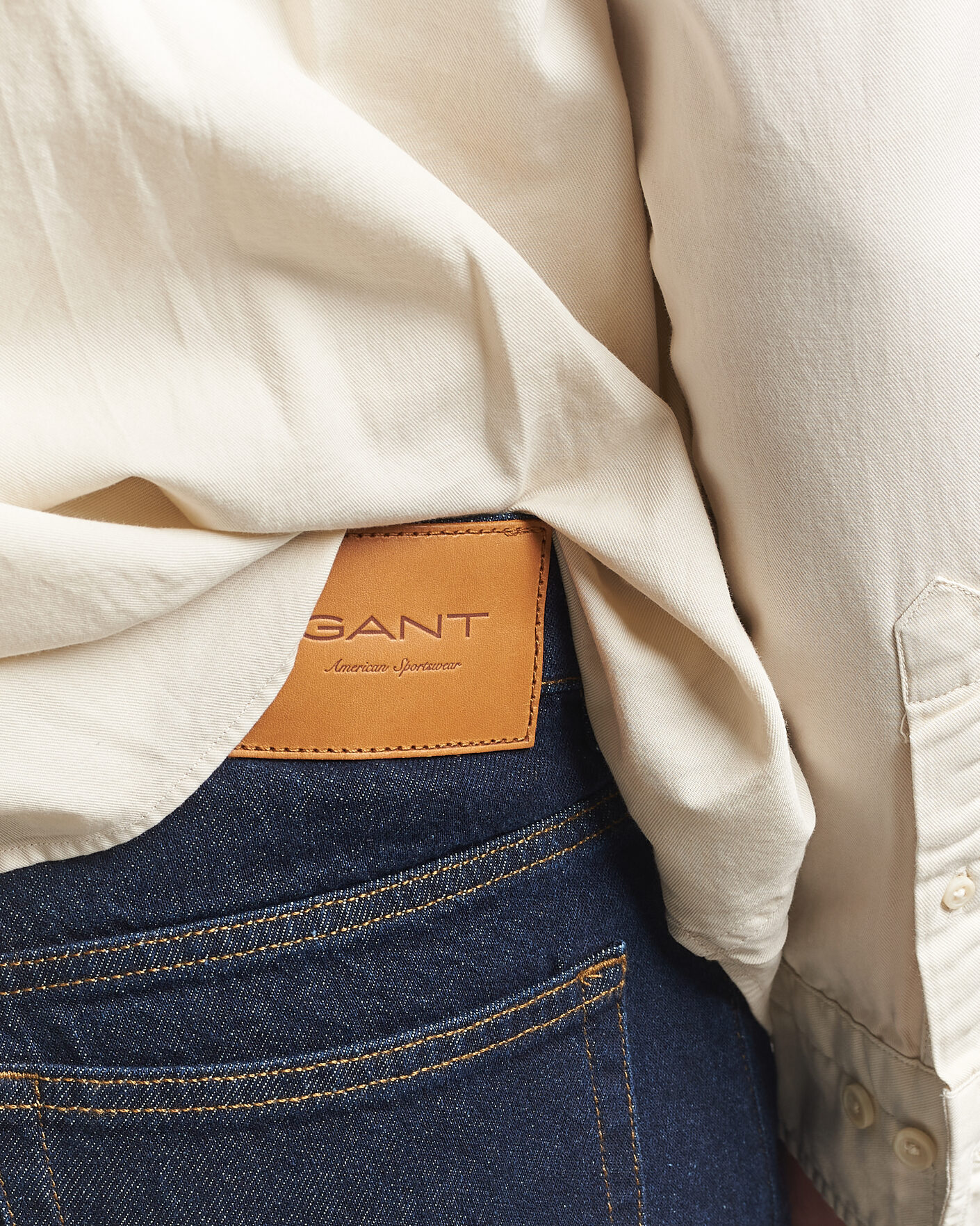 Mies | Farkut | Gant | Straight Fit Jeans Dark Blue