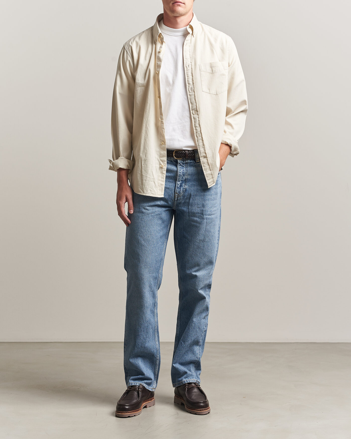 Mies | Farkut | Gant | Straight Fit Jeans Mid Blue Broken In