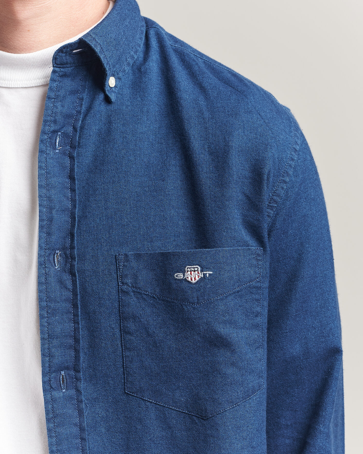 Mies | Kauluspaidat | Gant | Regular Fit Indigo Oxford Shirt Dark Blue