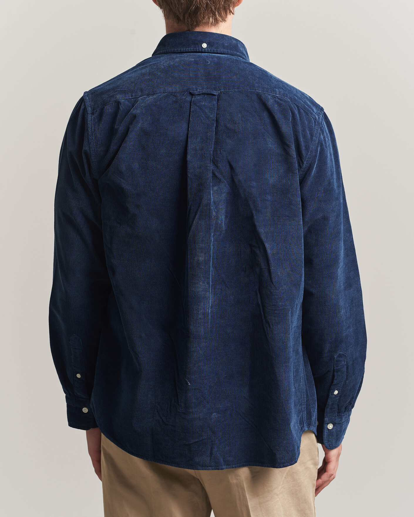 Mies | Kauluspaidat | Gant | Indigo Corduroy Shirt Dark Blue