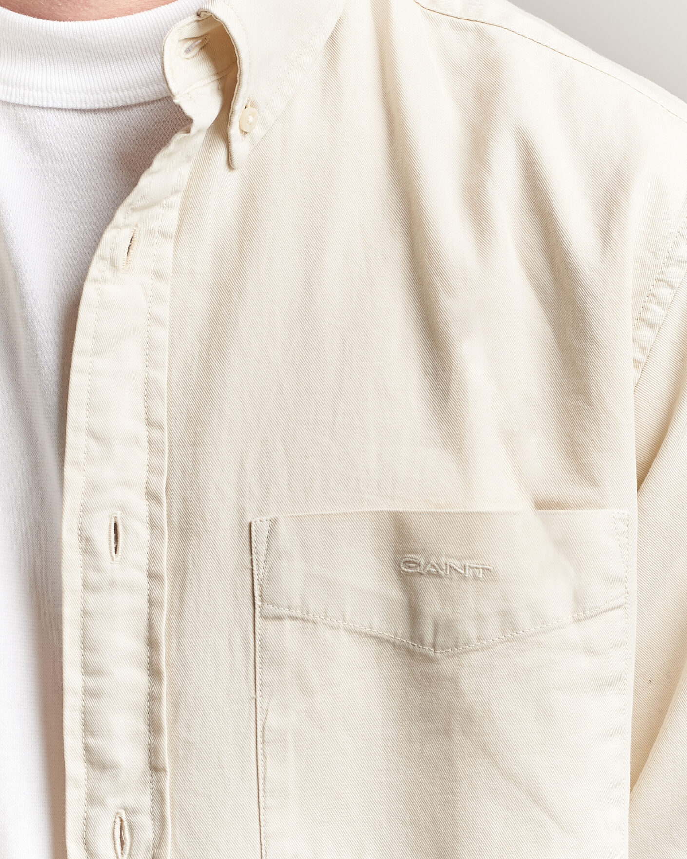 Mies | Kauluspaidat | Gant | Regular Fit Garment Dyed Twill Shirt Sand