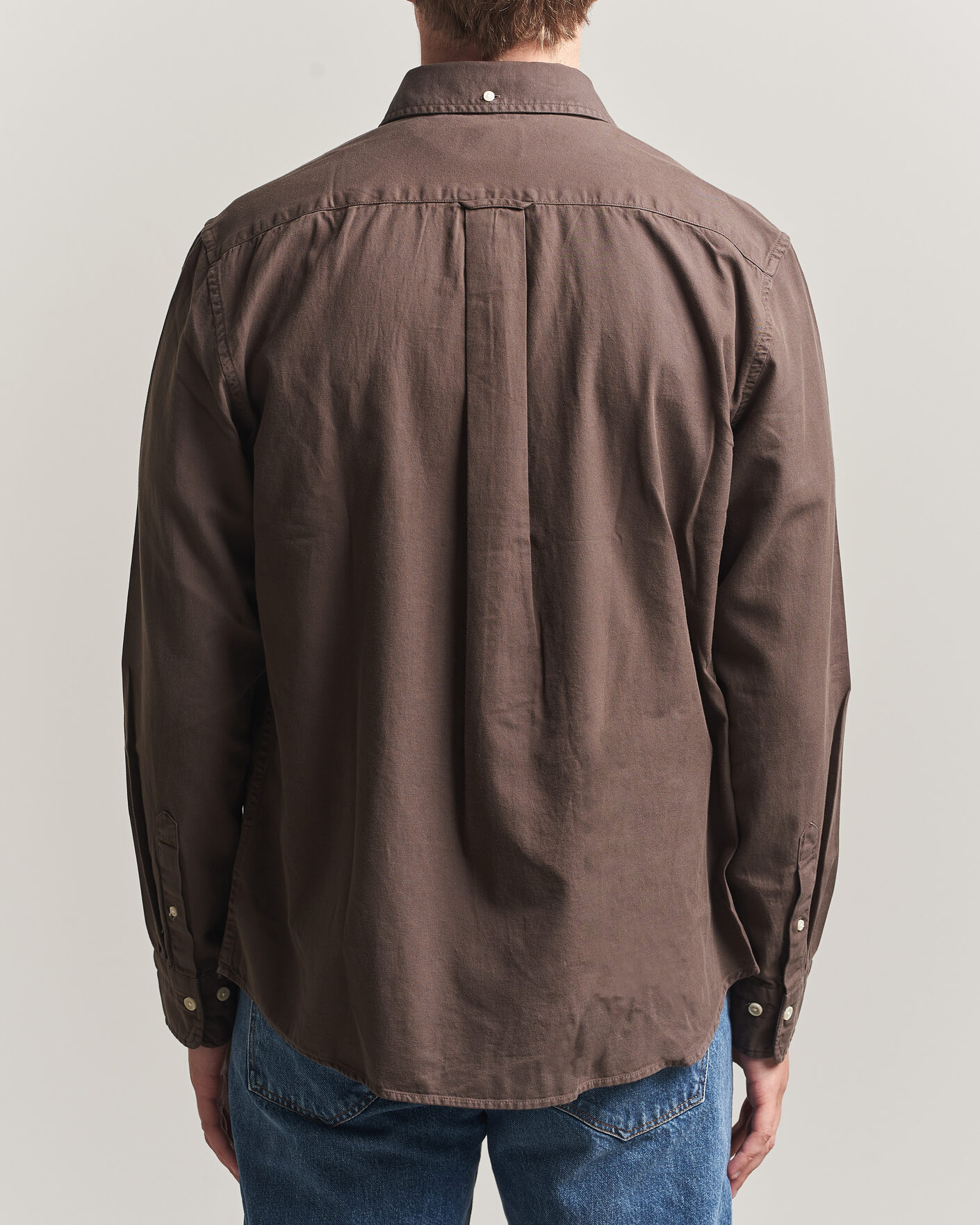 Mies | Kauluspaidat | Gant | Regular Fit Garment Dyed Twill Shirt Shadow Brown