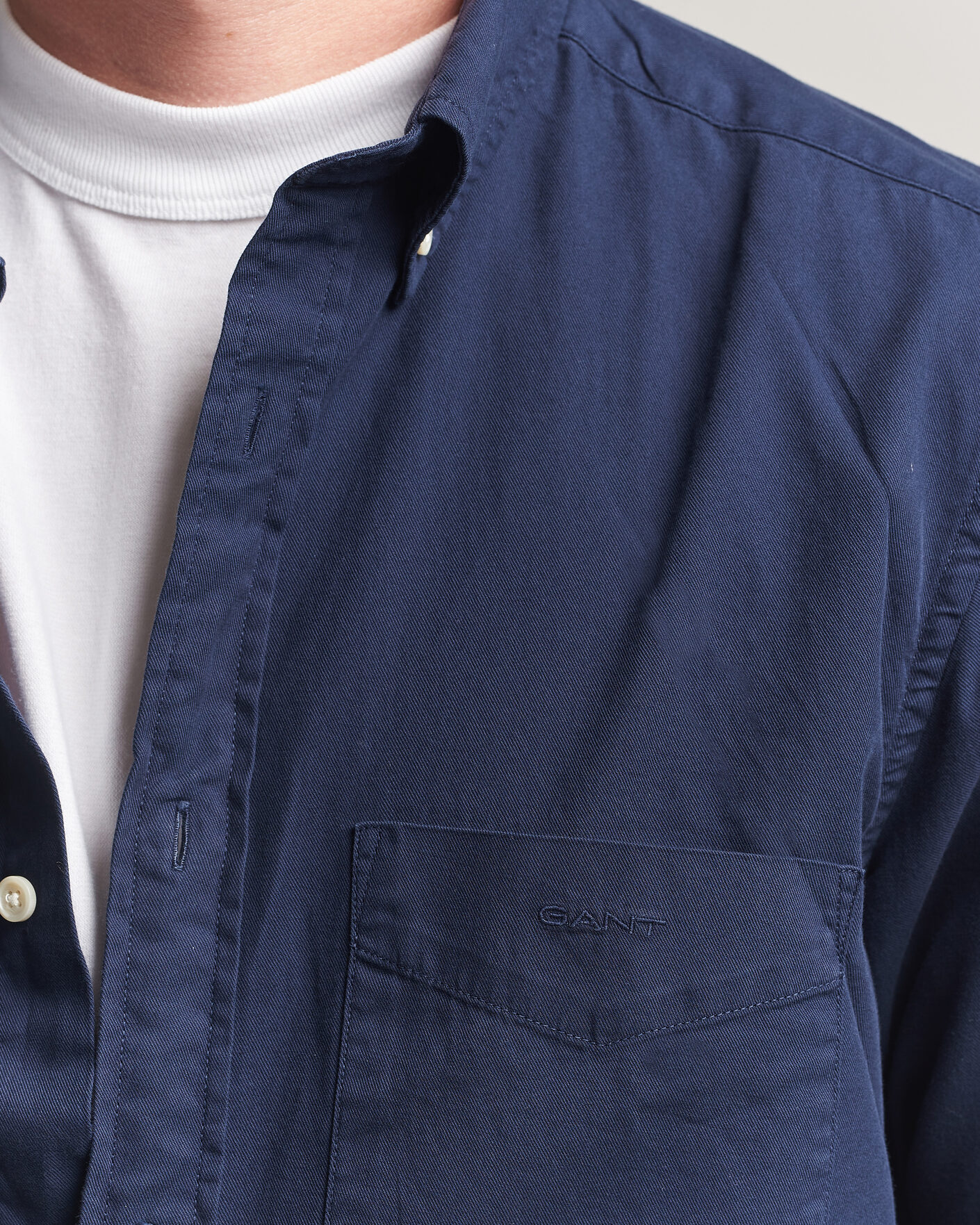 Mies | Kauluspaidat | Gant | Regular Fit Garment Dyed Twill Shirt Evening Blue