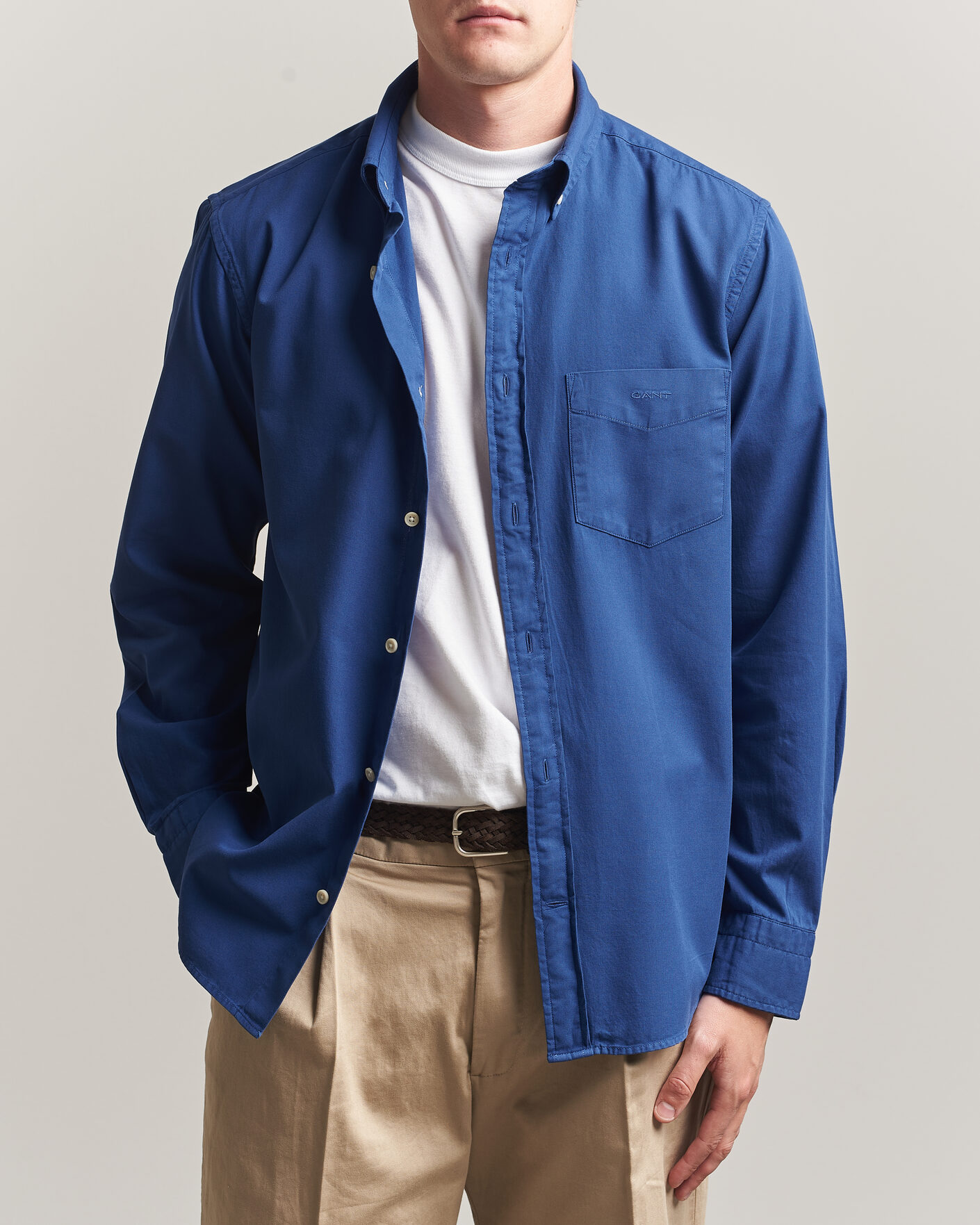 Mies | Kauluspaidat | Gant | Regular Fit Garment Dyed Twill Shirt Crisp Blue