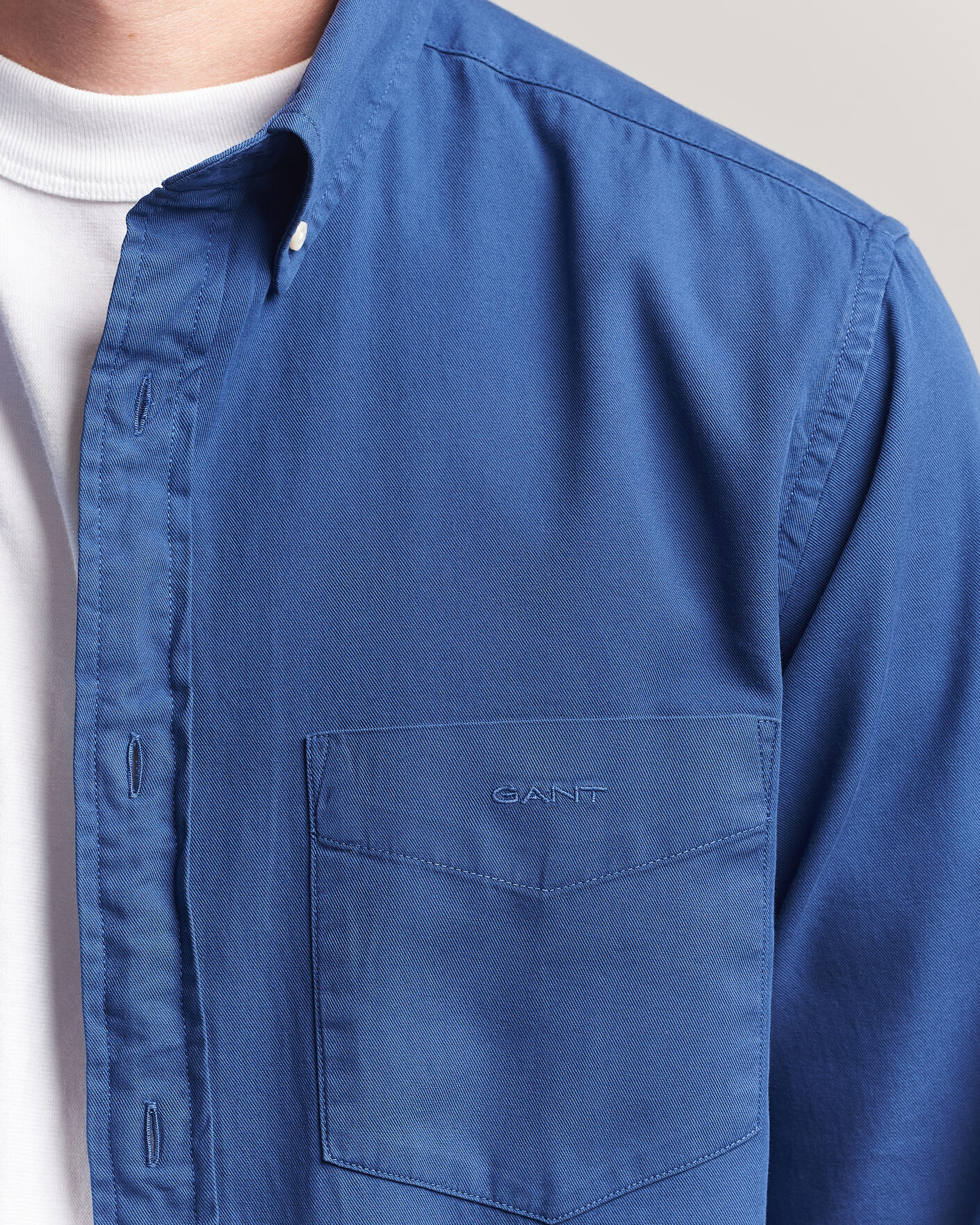 Mies | Kauluspaidat | Gant | Regular Fit Garment Dyed Twill Shirt Crisp Blue