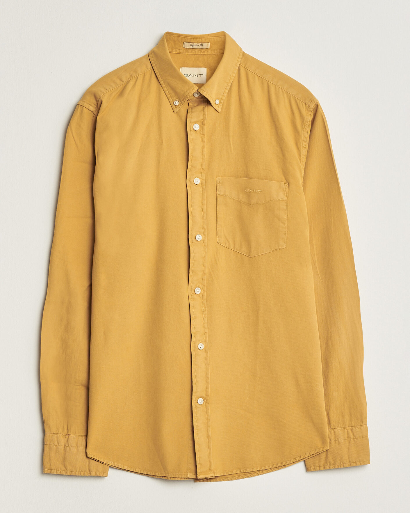 Mies | Kauluspaidat | Gant | Regular Fit Garment Dyed Twill Shirt Turmeric Shine