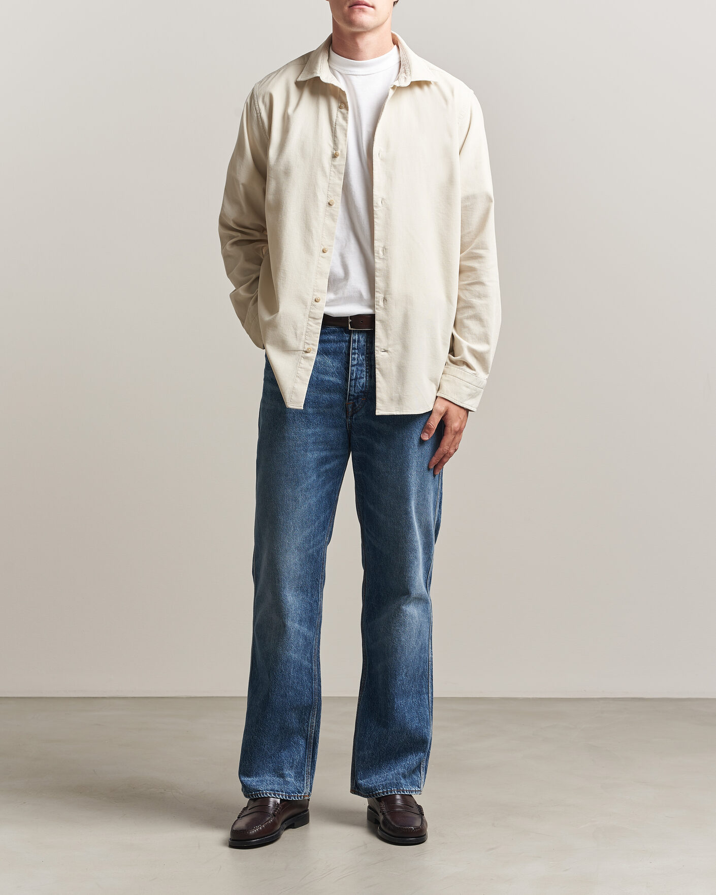 Mies | Kauluspaidat | Gant | Regular Fit Baby Cord Shirt Sand