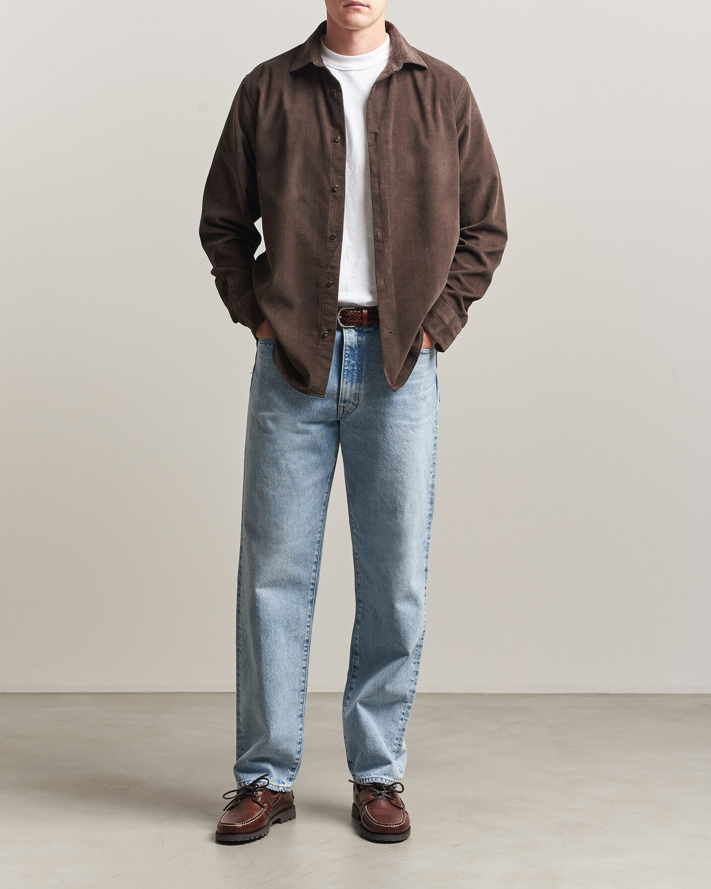 Mies | Kauluspaidat | Gant | Regular Fit Baby Cord Shirt Shadow Brown