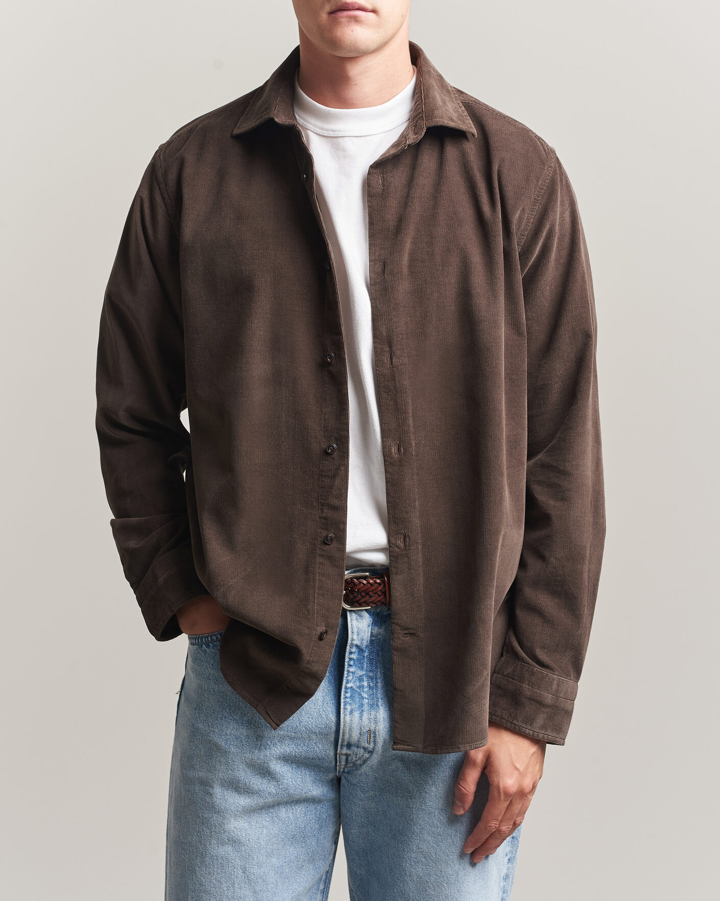 Mies | Kauluspaidat | Gant | Regular Fit Baby Cord Shirt Shadow Brown