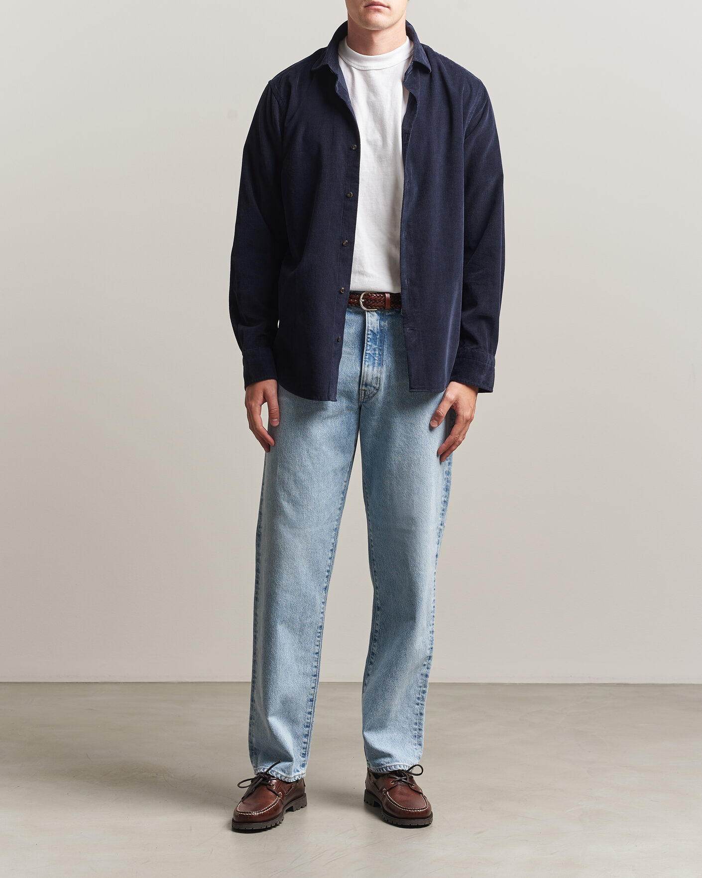 Mies | Kauluspaidat | Gant | Regular Fit Baby Cord Shirt Evening Blue