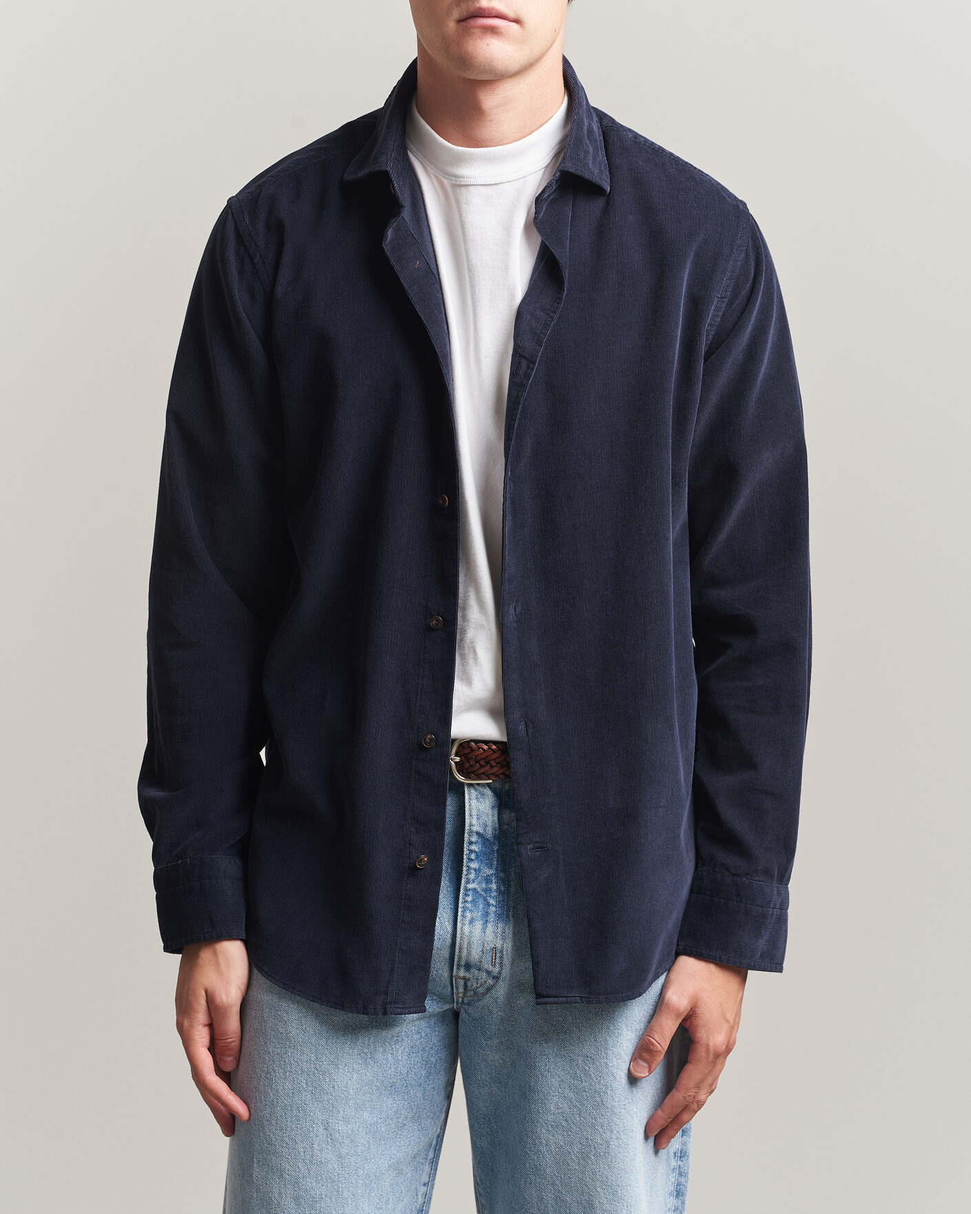 Mies | Kauluspaidat | Gant | Regular Fit Baby Cord Shirt Evening Blue