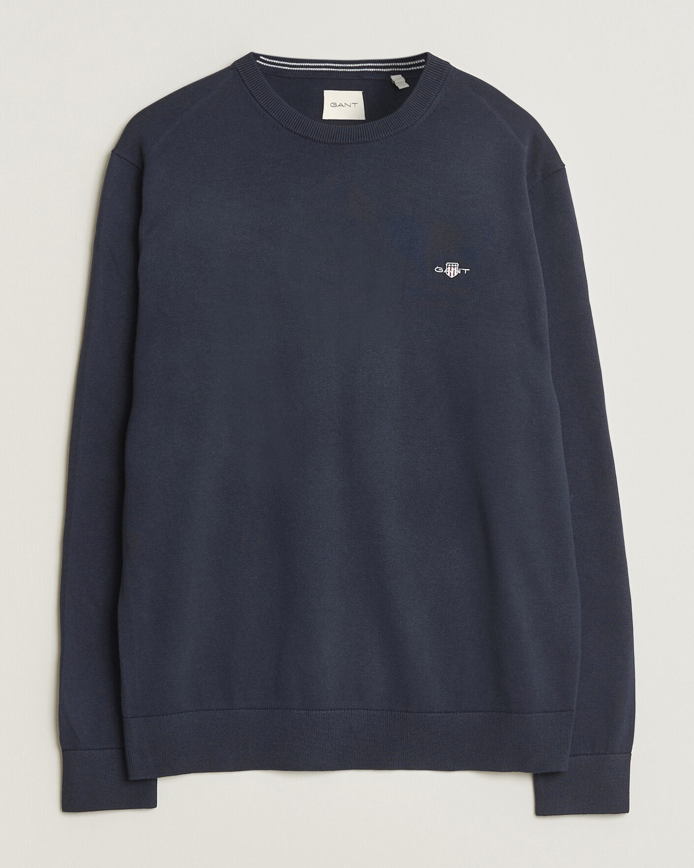 Mies | Puserot | Gant | Classic Cotton Crew Neck Evening Blue