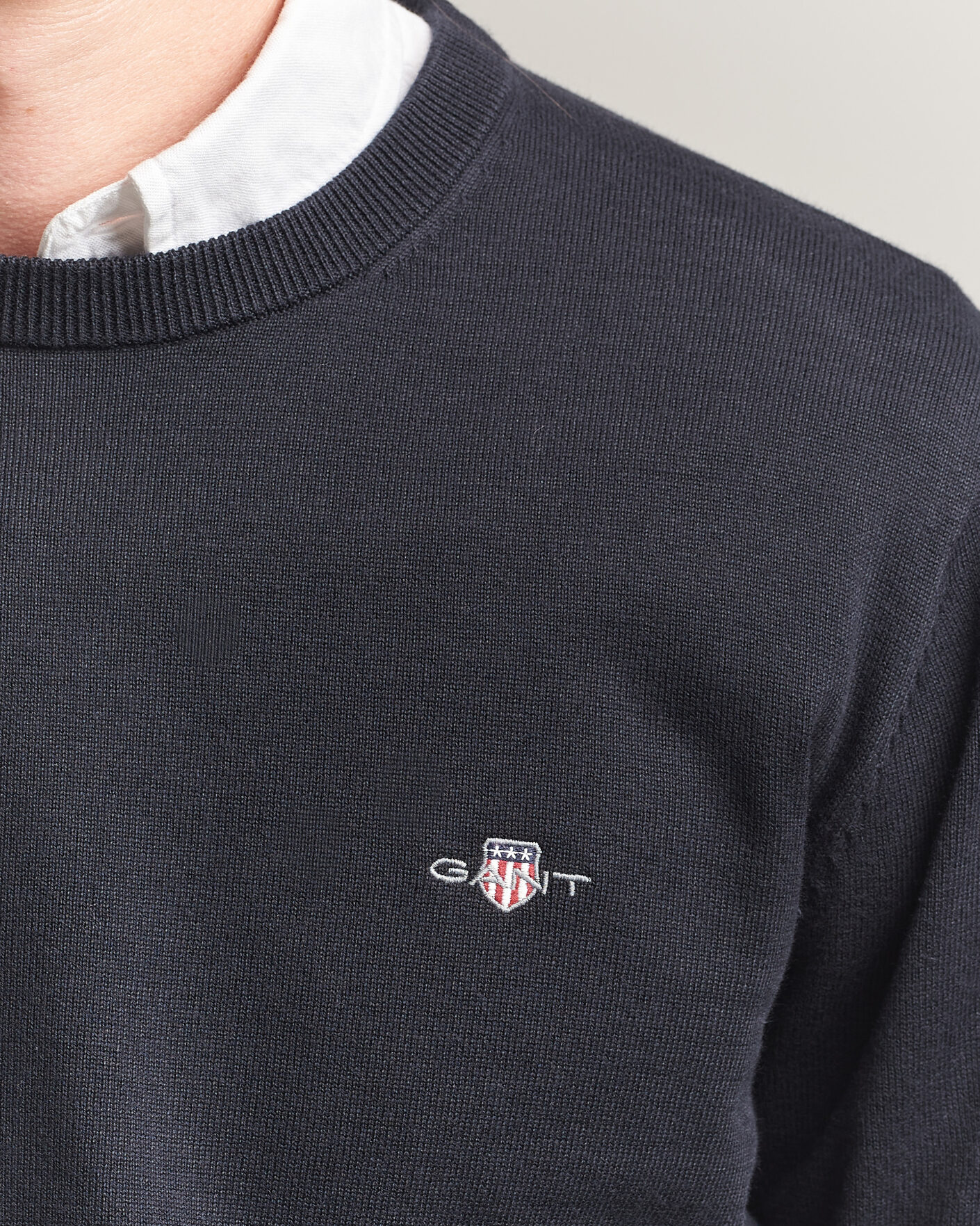 Mies | Puserot | Gant | Classic Cotton Crew Neck Black