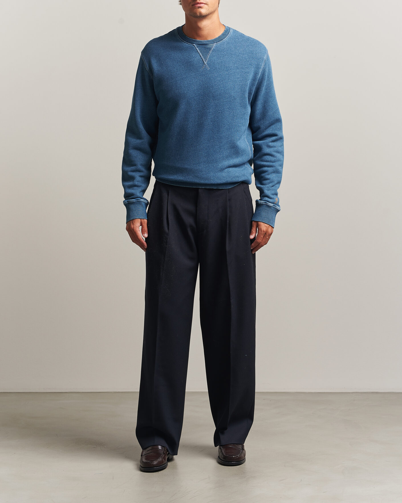Mies | Puserot | Gant | Vintage Crew Neck Sweatshirt Indigo
