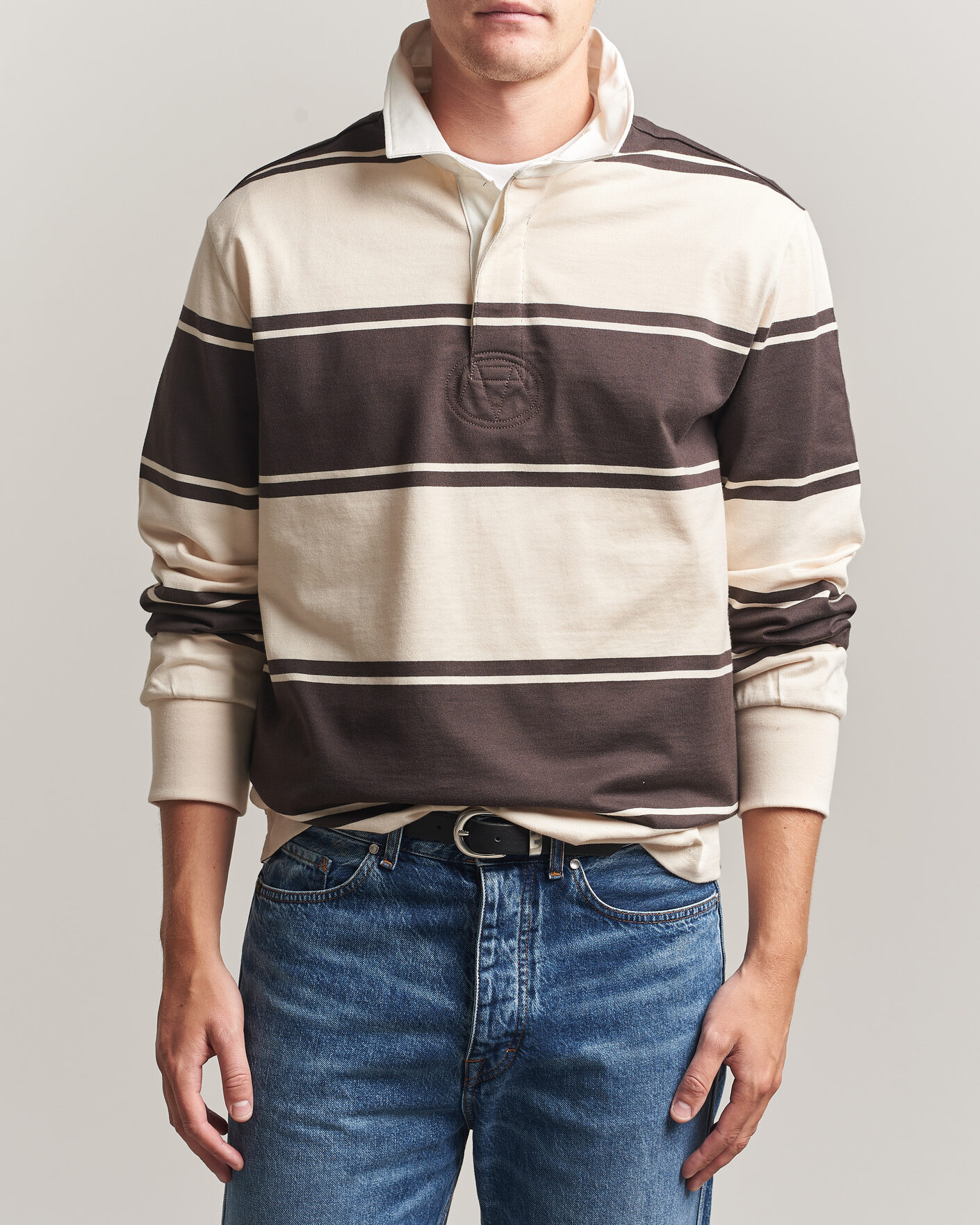 Mies | Puserot | Gant | Striped Rugger Charred Wood Brown