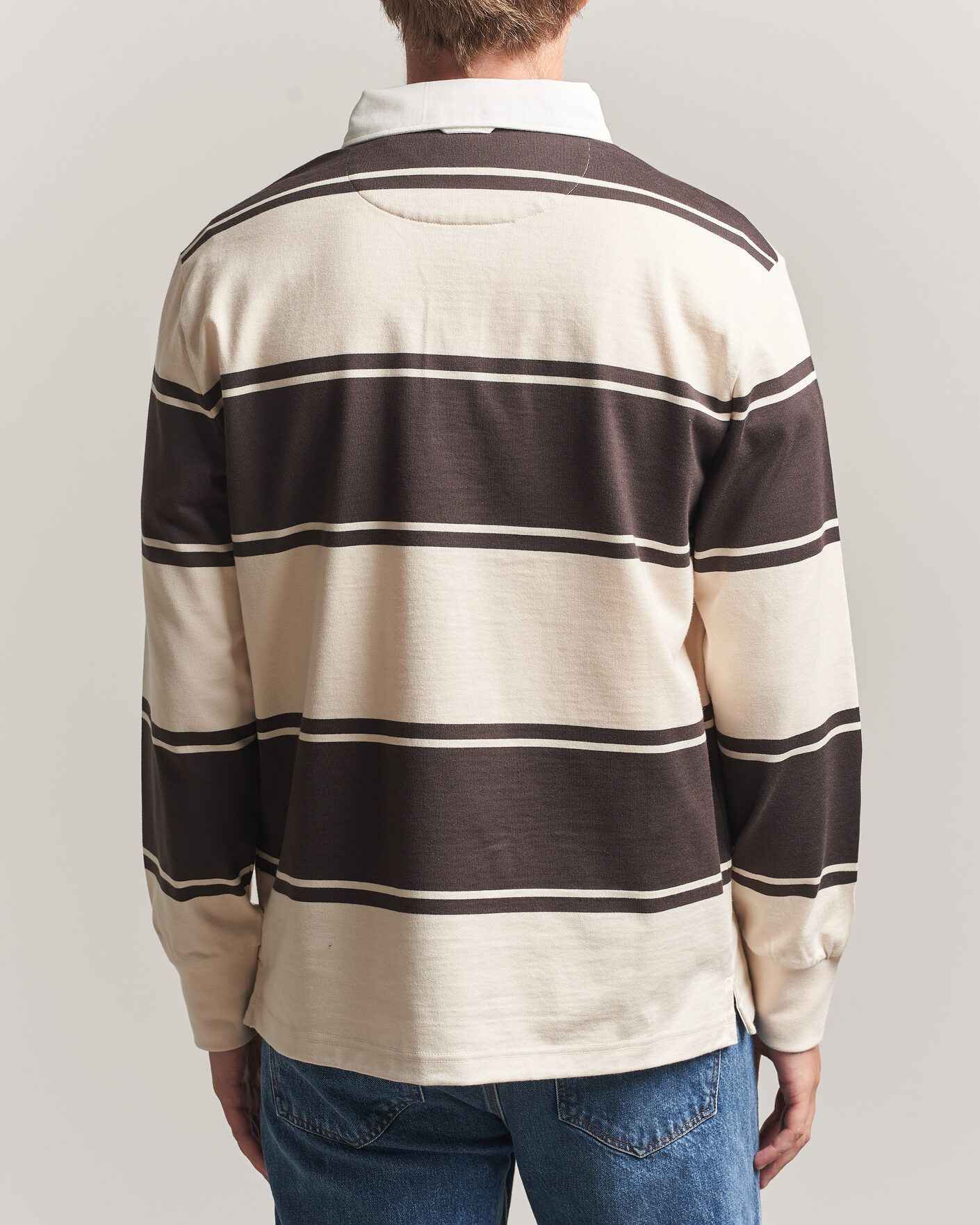 Mies | Puserot | Gant | Striped Rugger Charred Wood Brown