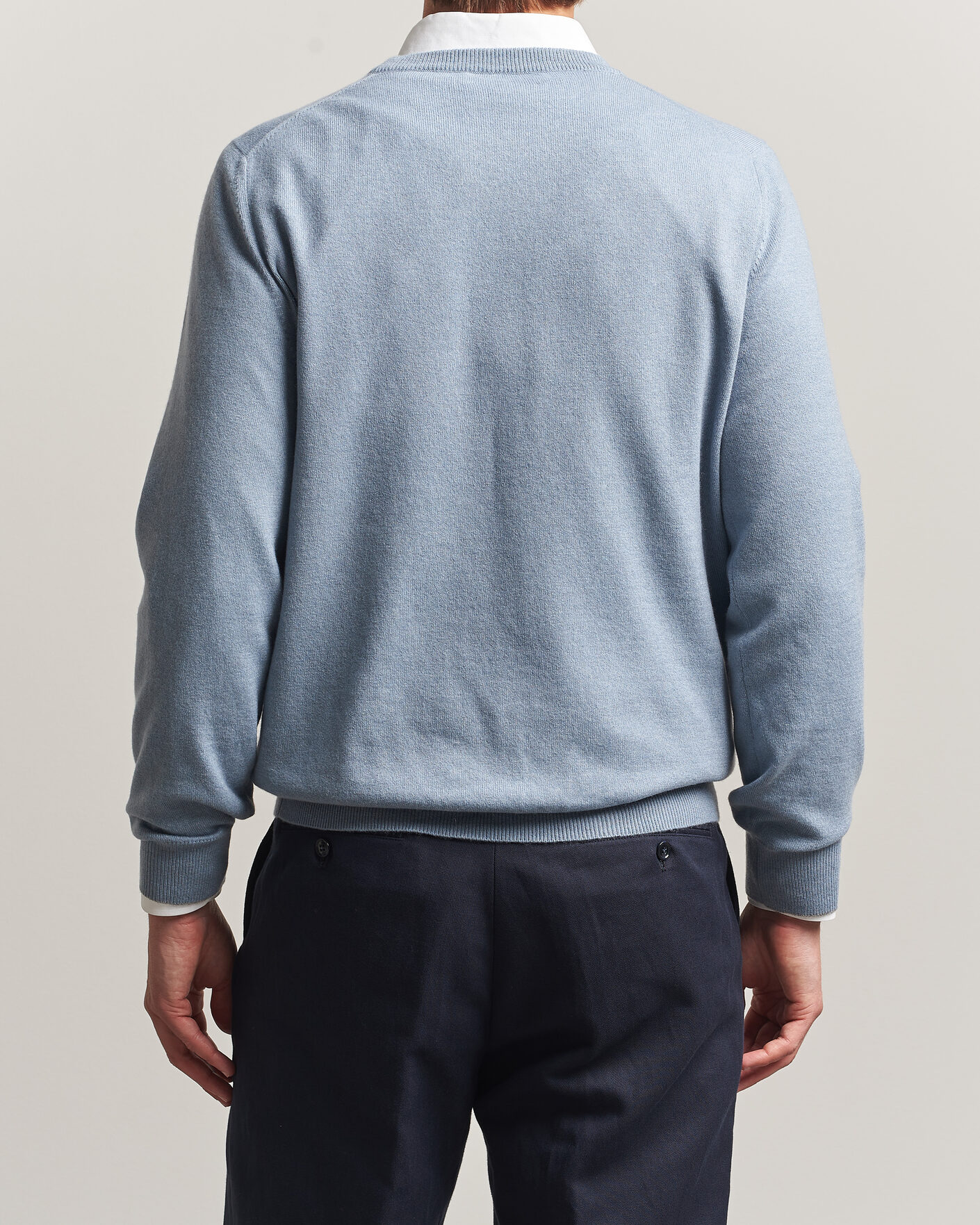 Mies | Puserot | Brunello Cucinelli | 2 Ply Cashmere Pullover Denim Blue