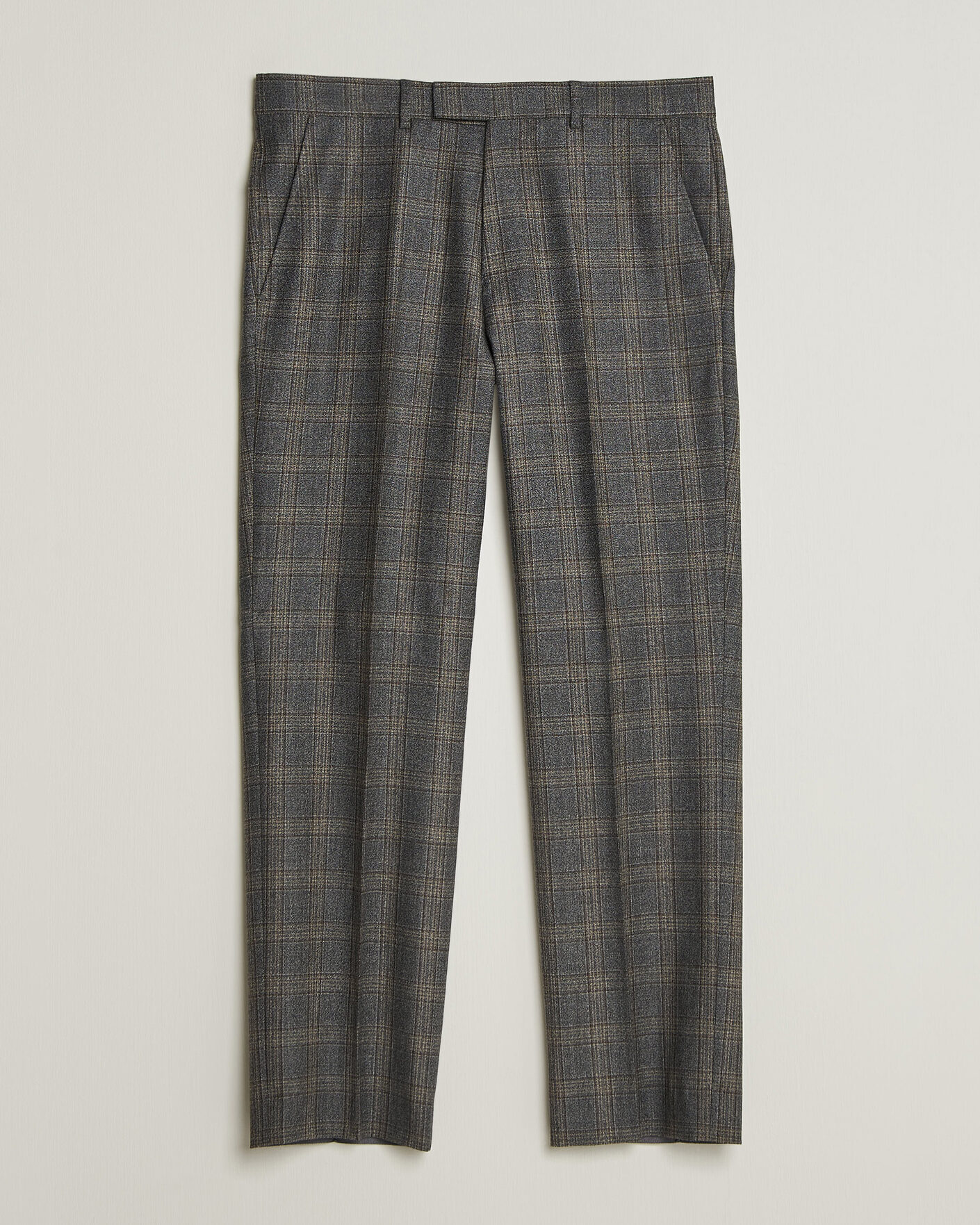 Mies | Housut | Gant | Wool Glencheck Suit Trousers Ceramic Grey