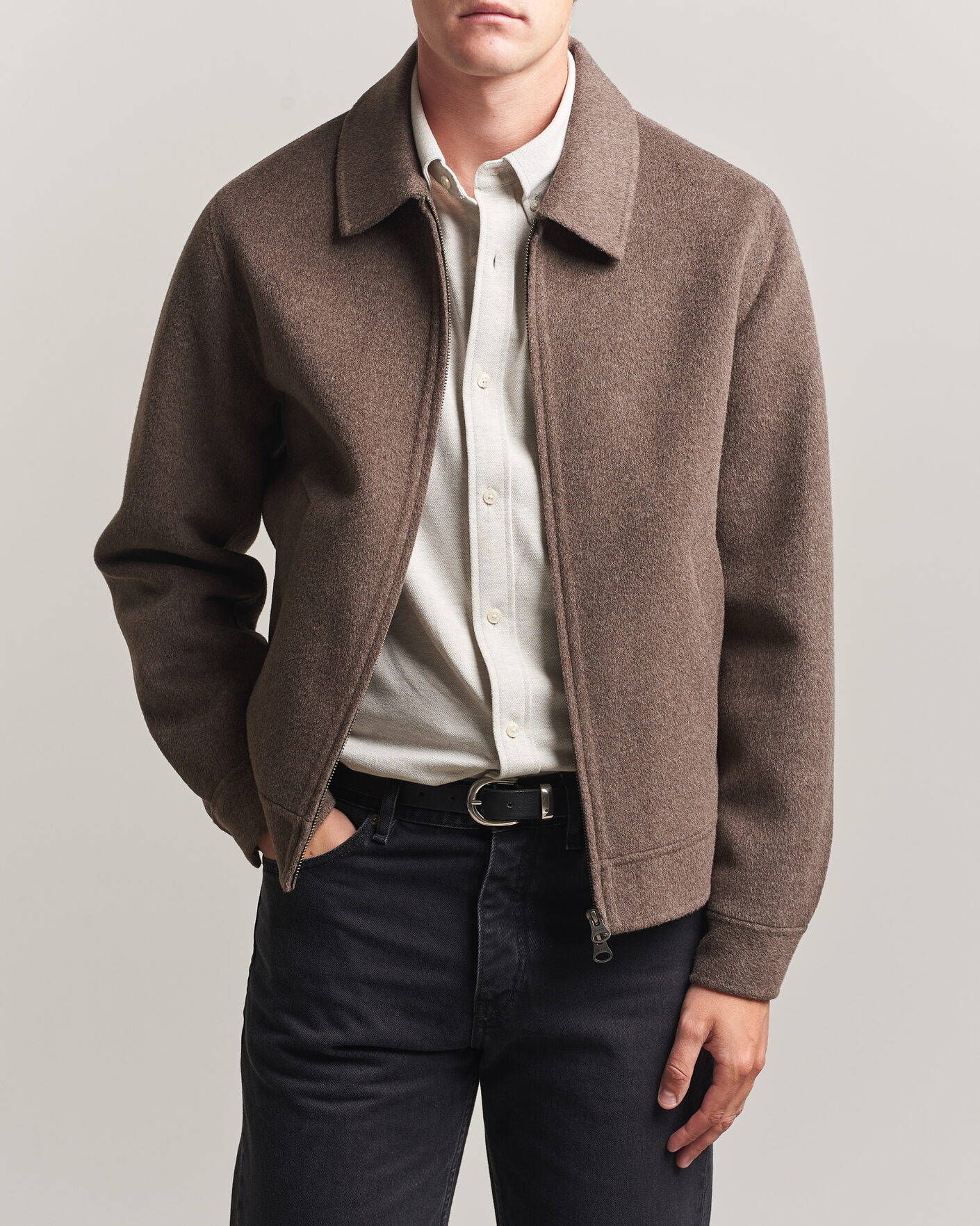 Mies | Takit | Gant | Handstitched Wool/Cashmere Jacket Shadow Brown