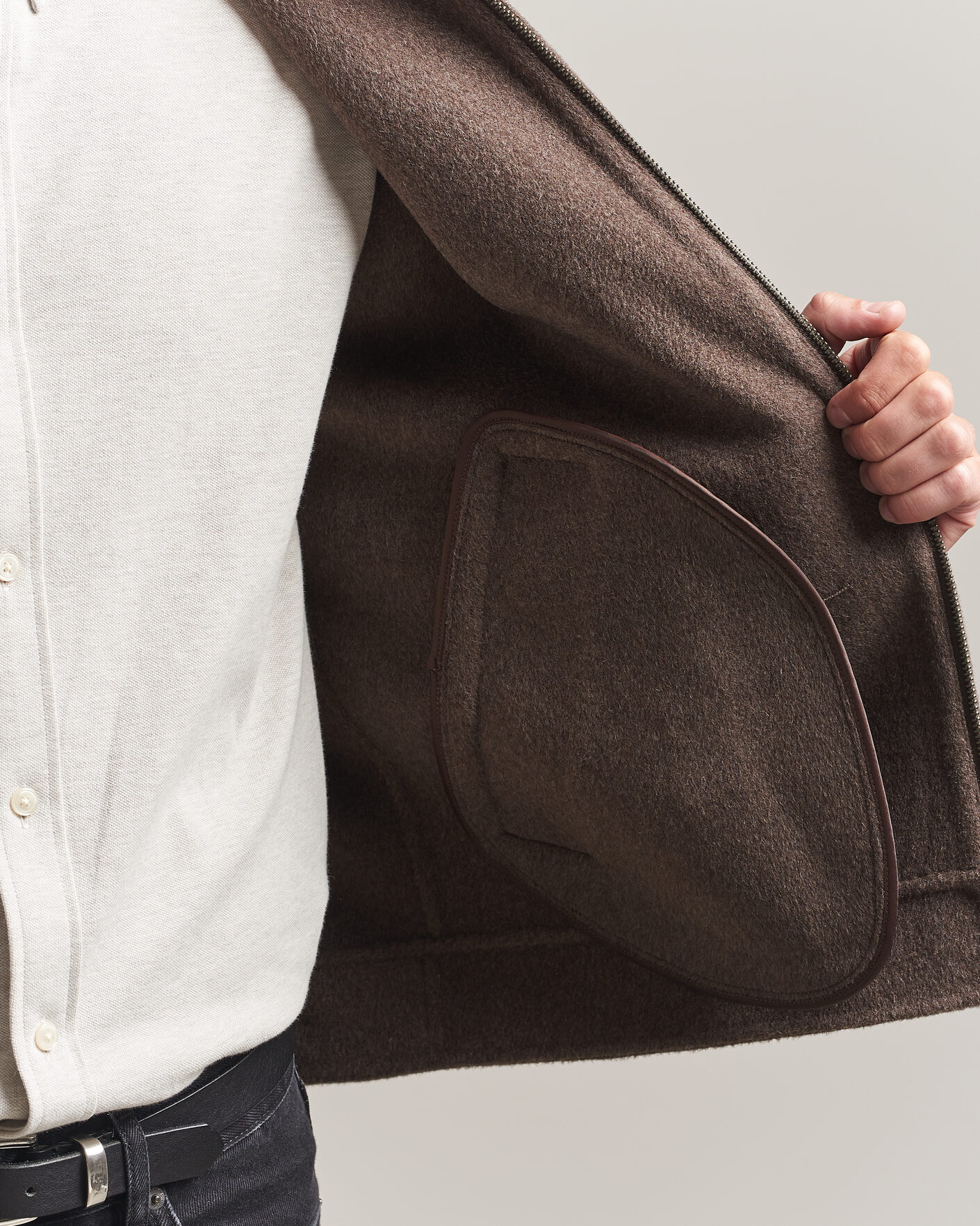Mies | Takit | Gant | Handstitched Wool/Cashmere Jacket Shadow Brown