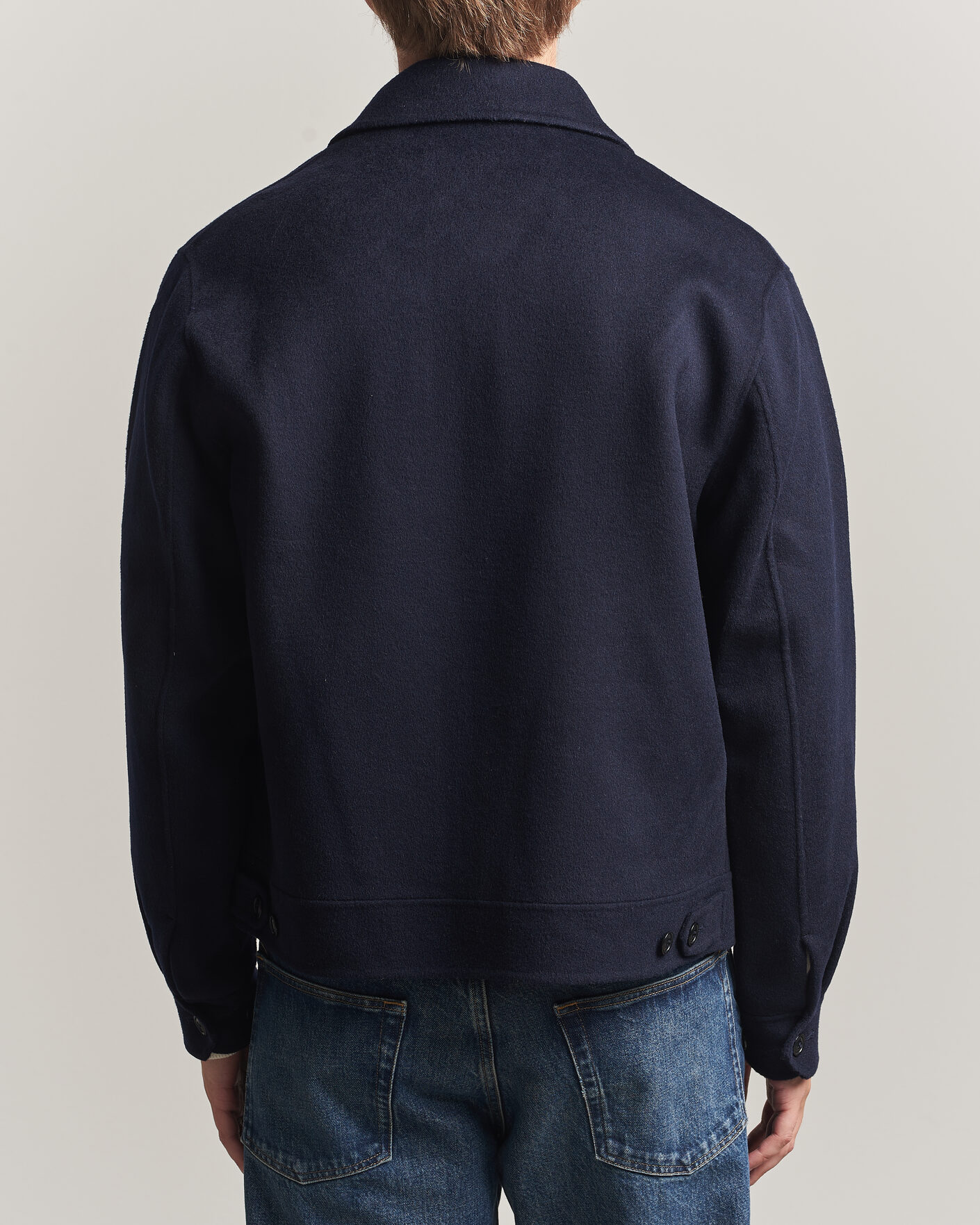 Mies | Takit | Gant | Handstitched Wool/Cashmere Jacket Evening Blue