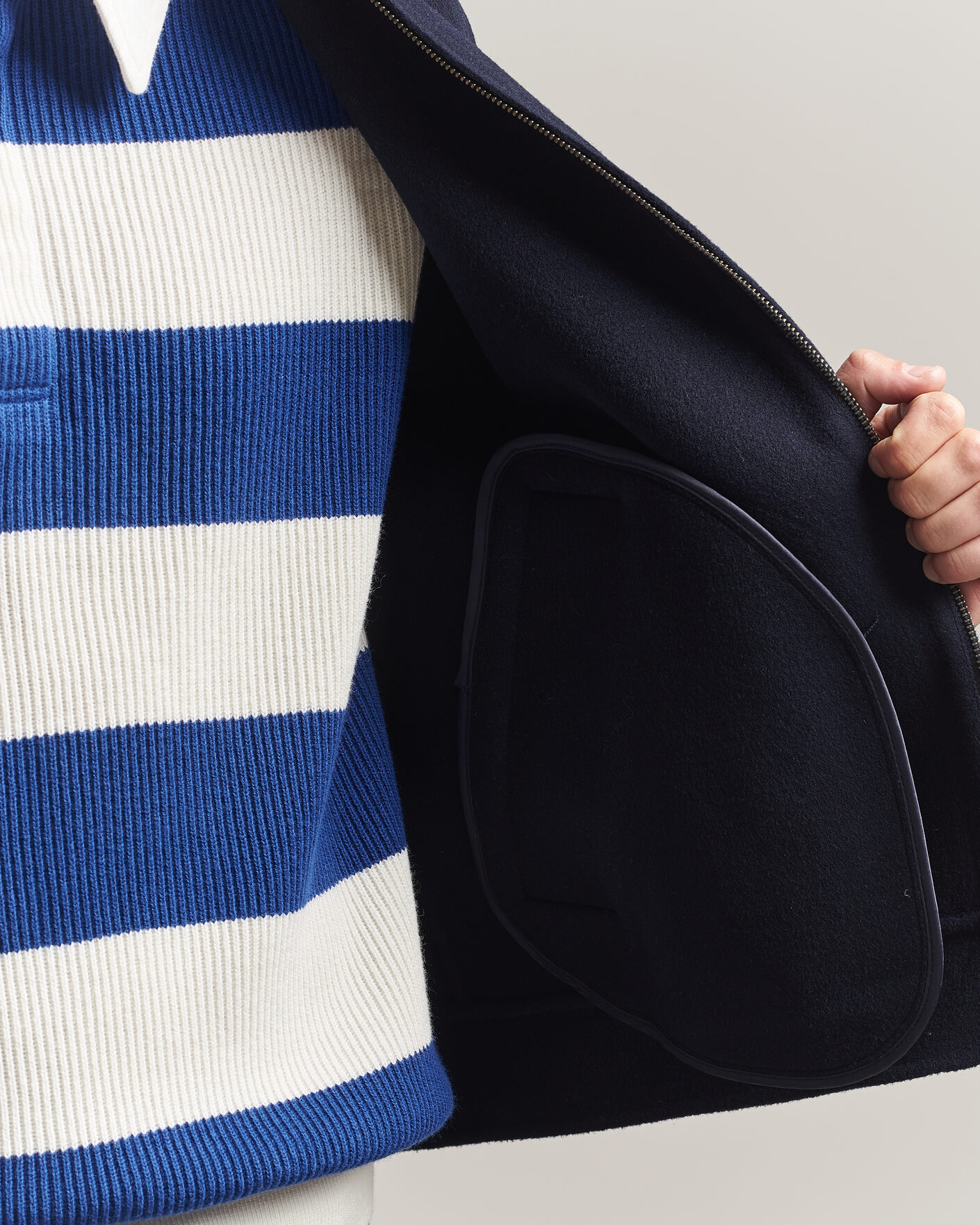 Mies | Takit | Gant | Handstitched Wool/Cashmere Jacket Evening Blue