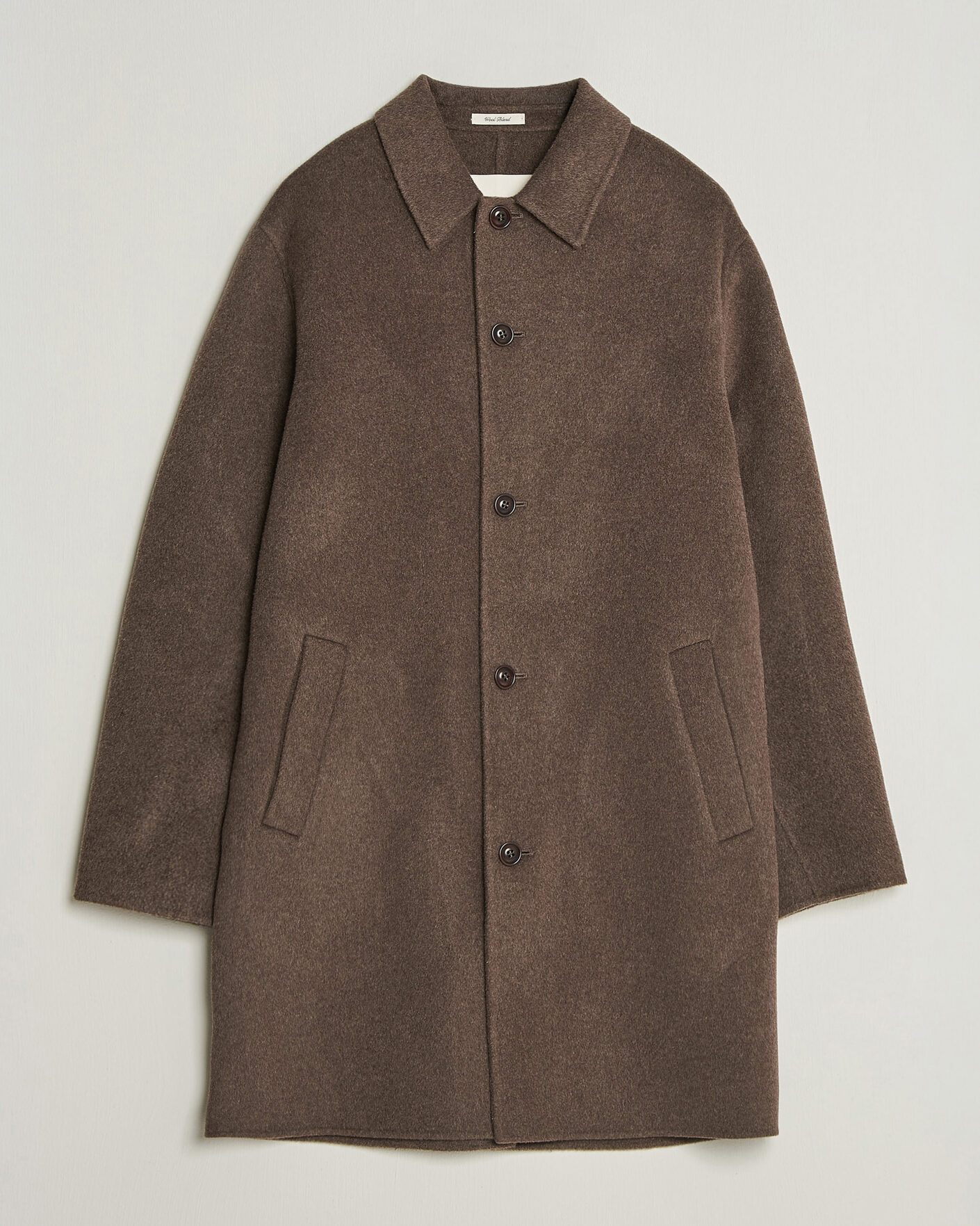 Mies | Takit | Gant | Handstitched Wool/Cashmere Top Coat Shadow Brown