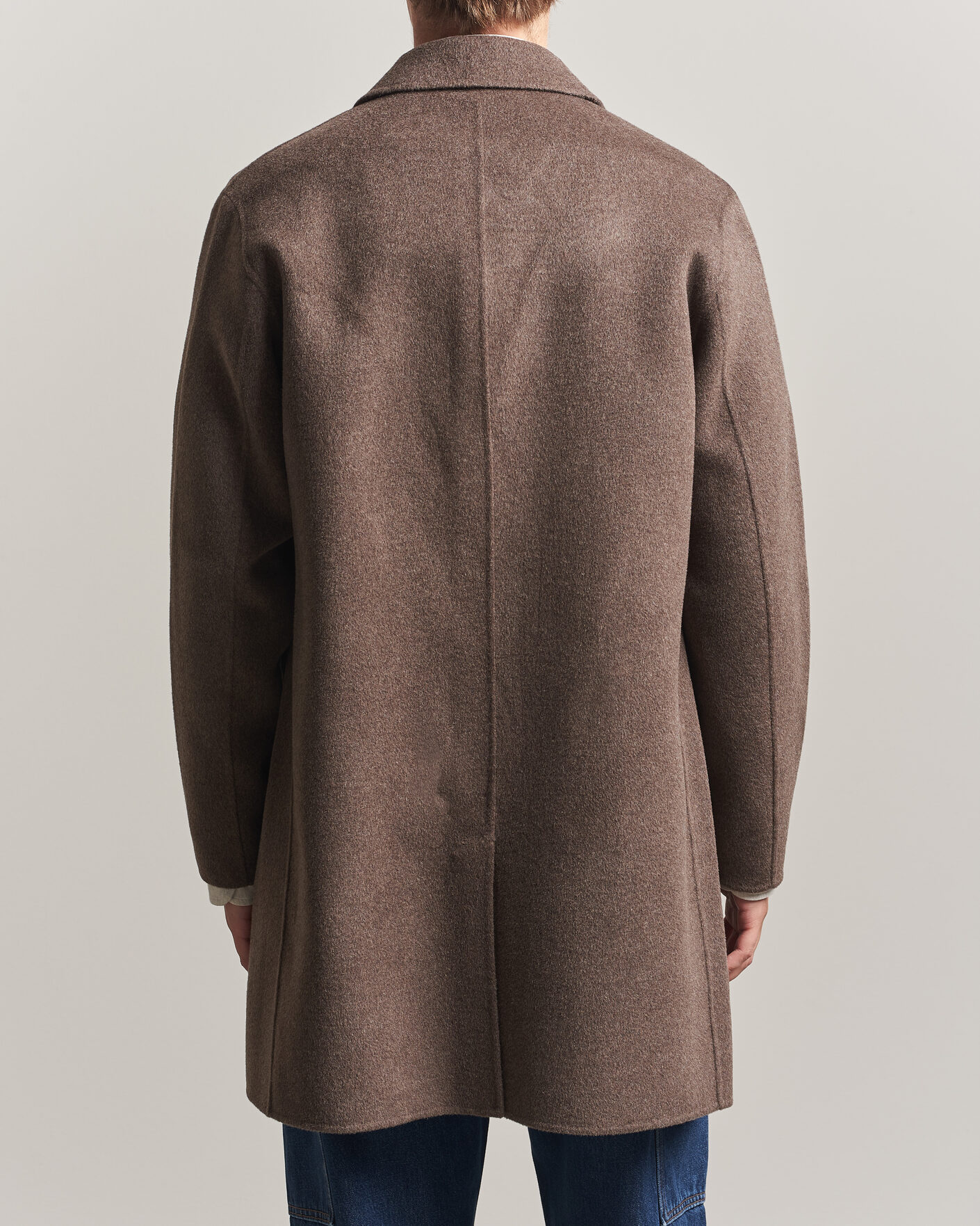 Mies | Takit | Gant | Handstitched Wool/Cashmere Top Coat Shadow Brown