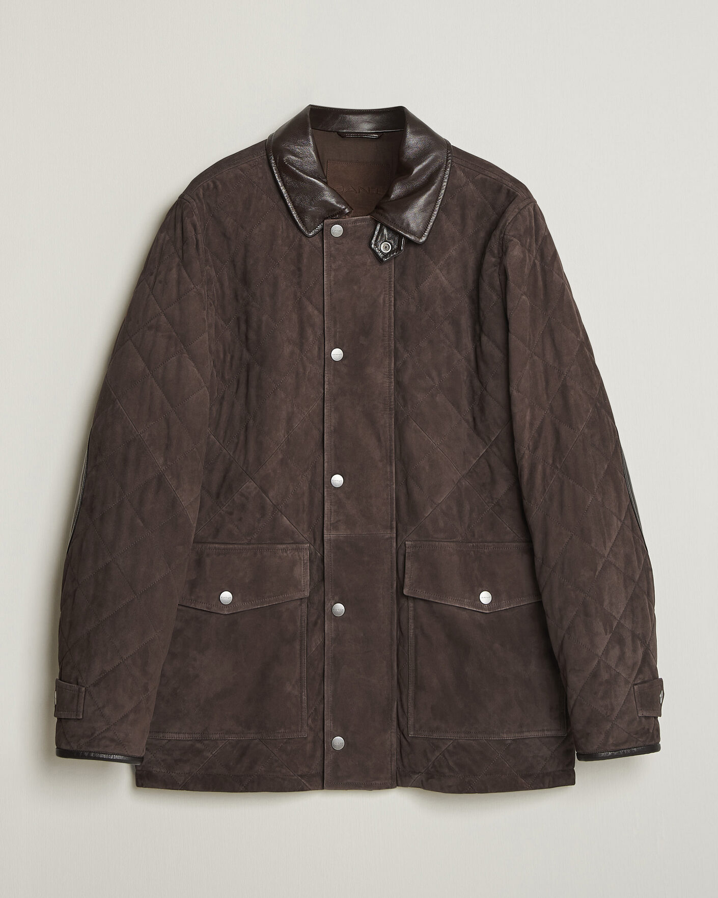Mies | Takit | Gant | Quilted Suede Jacket Black Brown