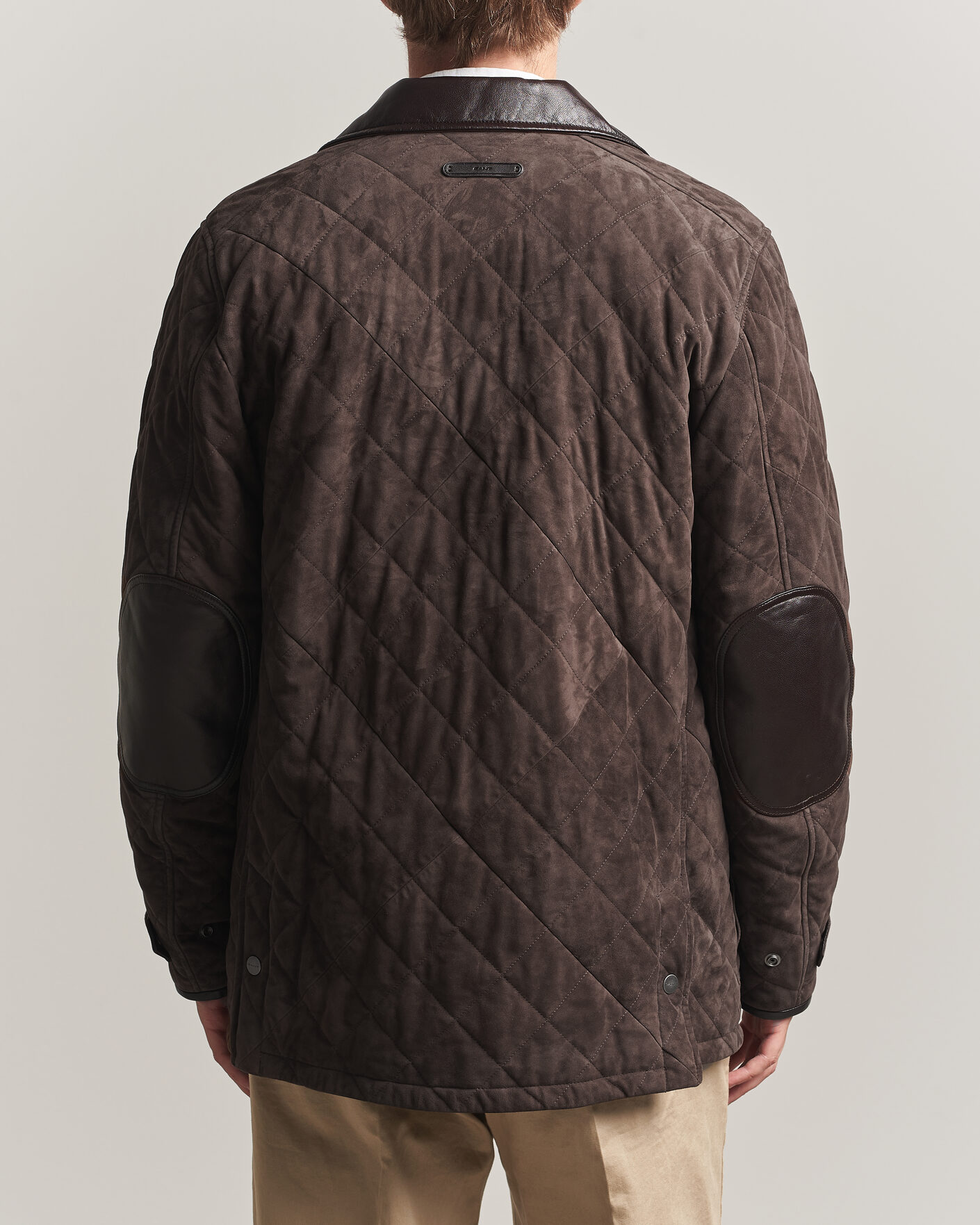 Mies | Takit | Gant | Quilted Suede Jacket Black Brown