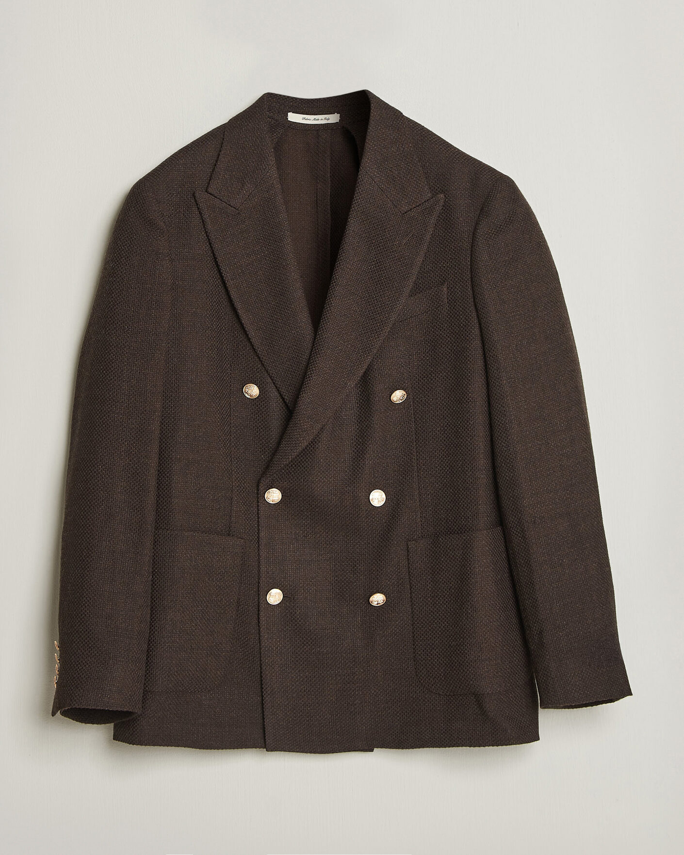 Mies | Pikkutakit | Gant | Wool Textured Double Breasted Blazer Black Brown