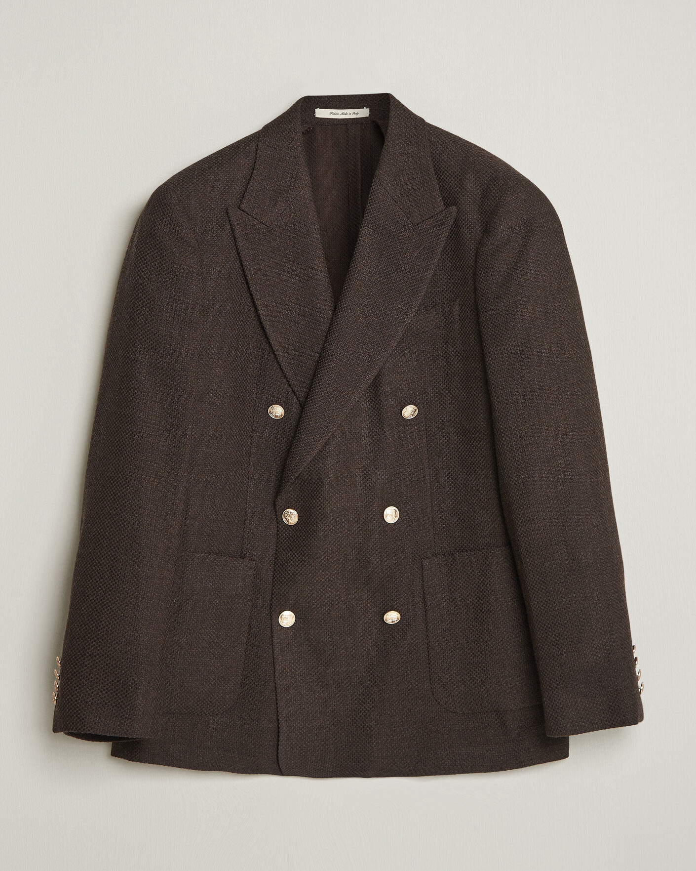 Mies | Pikkutakit | Gant | Wool Textured Double Breasted Blazer Black Brown