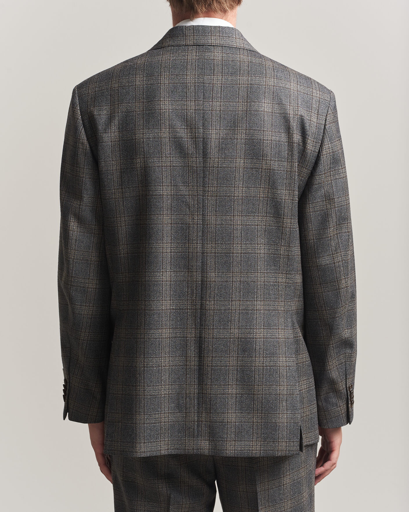 Mies | Pikkutakit | Gant | Wool Glencheck Double Breasted Blazer Ceramic Grey