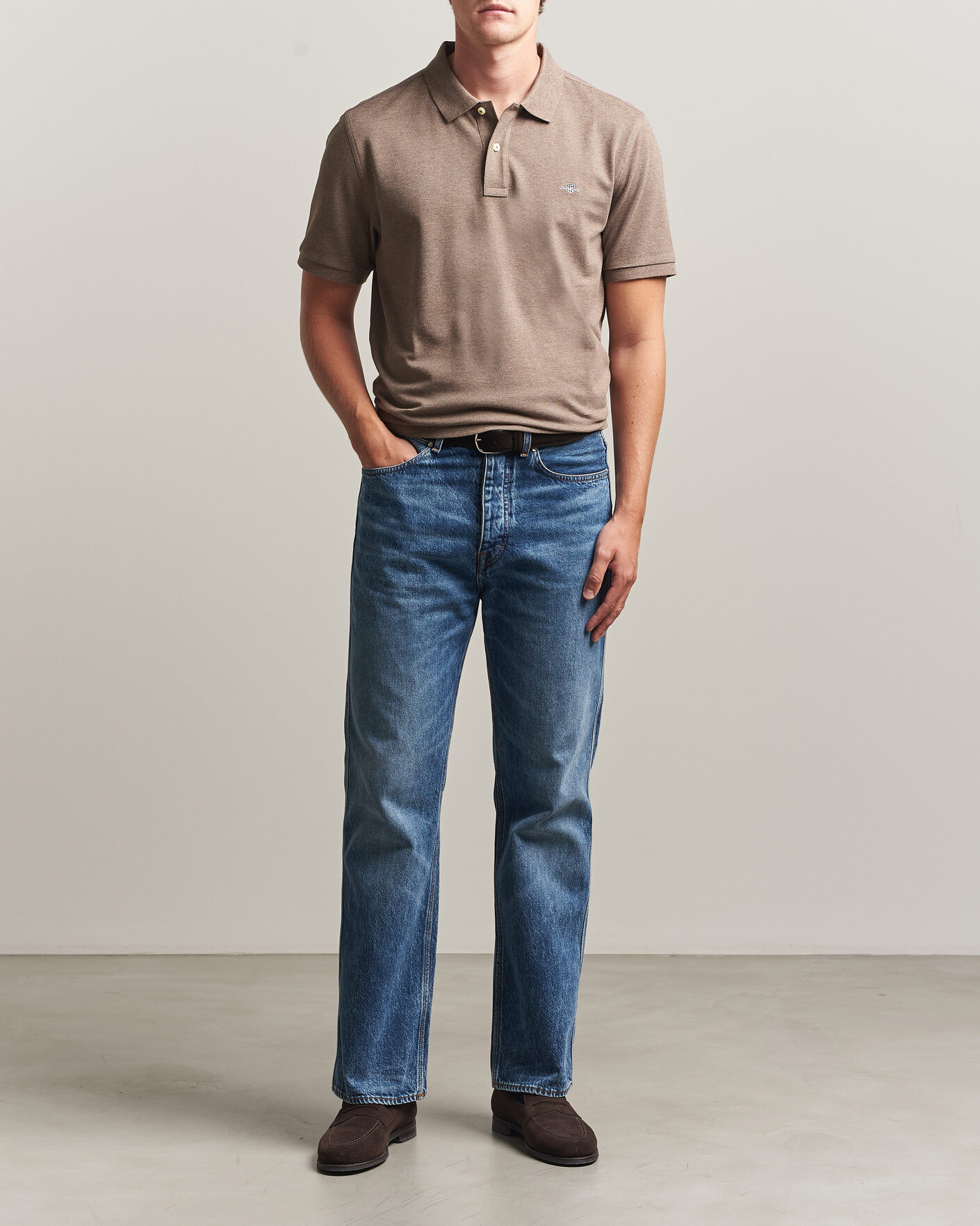 Mies | Pikeet | Gant | The Original Polo Dark Hazelnut Melange