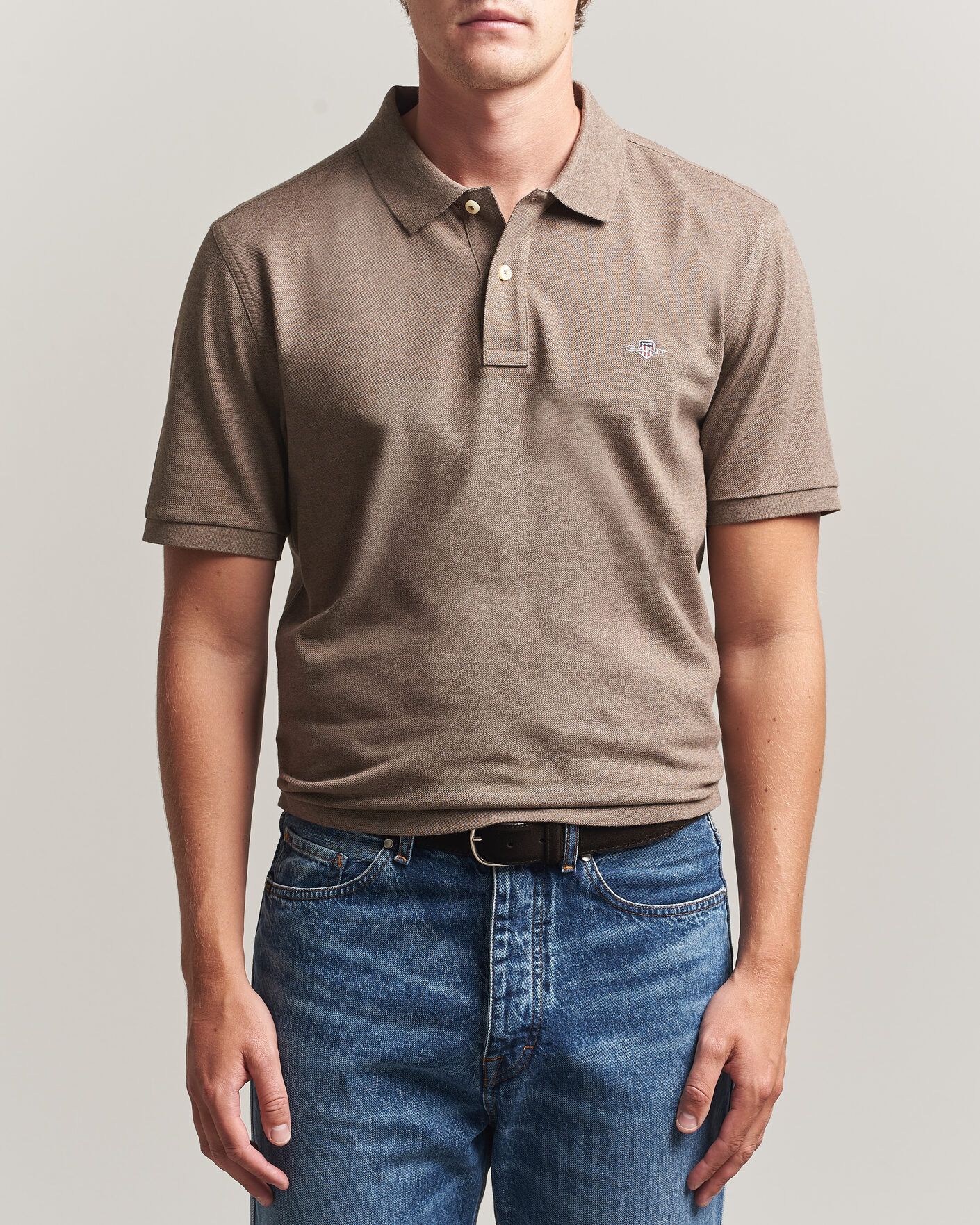 Mies | Pikeet | Gant | The Original Polo Dark Hazelnut Melange