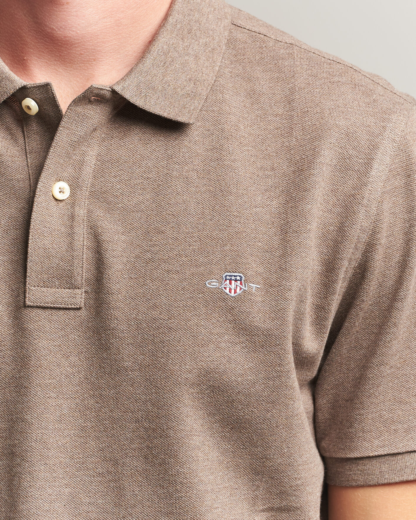 Mies | Pikeet | Gant | The Original Polo Dark Hazelnut Melange