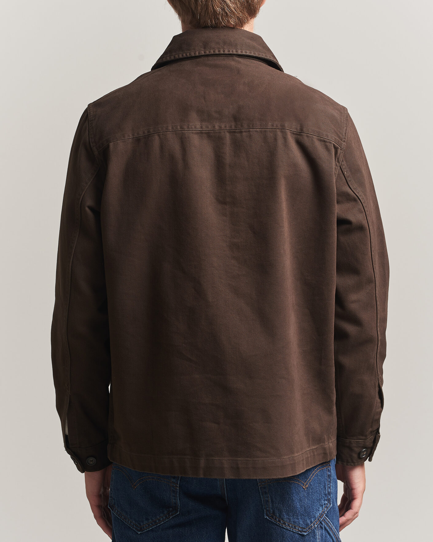 Mies | Kauluspaidat | Gant | Regular Fit Brushed Twill Overshirt Black Brown