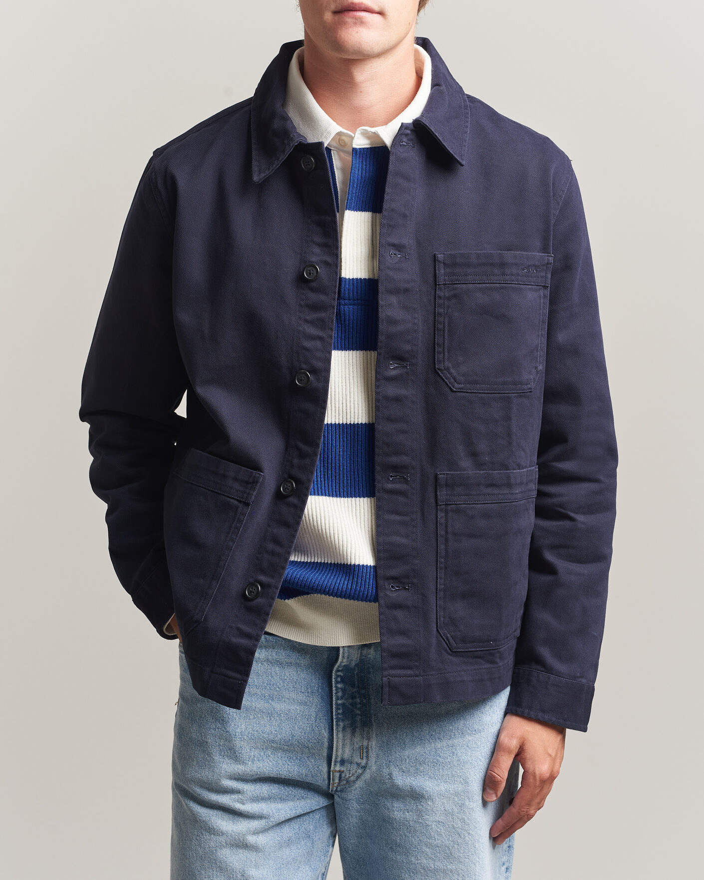 Mies | Kauluspaidat | Gant | Regular Fit Brushed Twill Overshirt Evening Blue