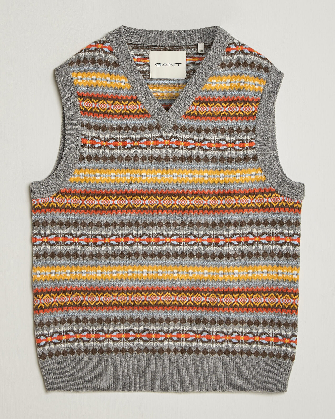 Mies | Puserot | Gant | Wool Knitted Fairisle Vest Multi